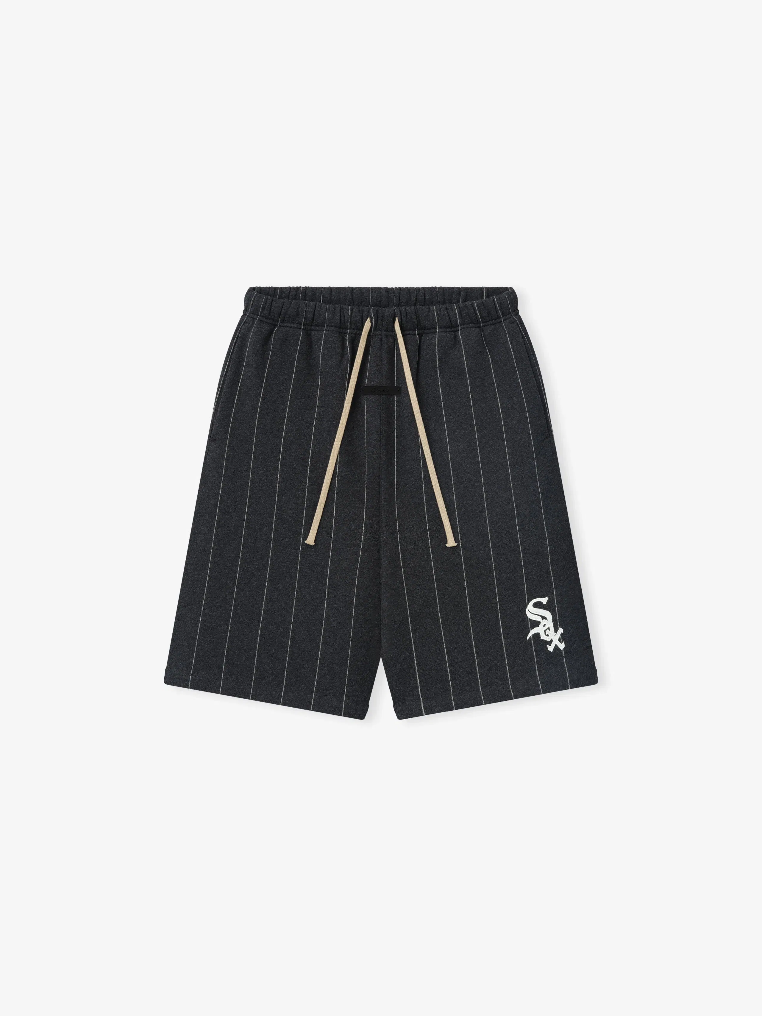 Essentials White Sox 90'S Sweatshort Iron Heather W White Pinstripes