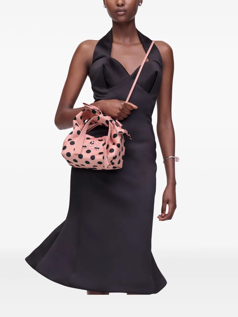 mini The Satin Dots Bow tote bag