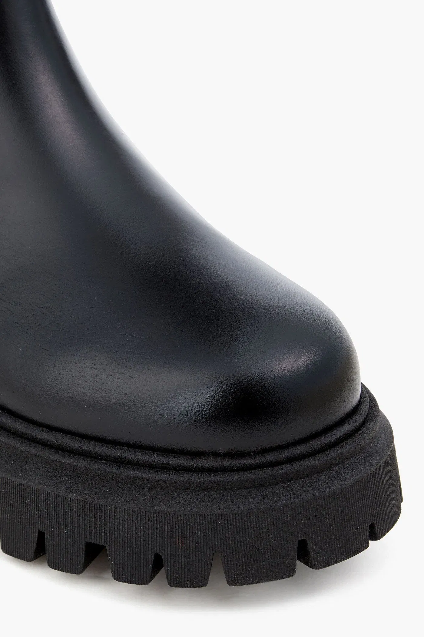 Maje Buckled Leather Knee Boots Black Women's