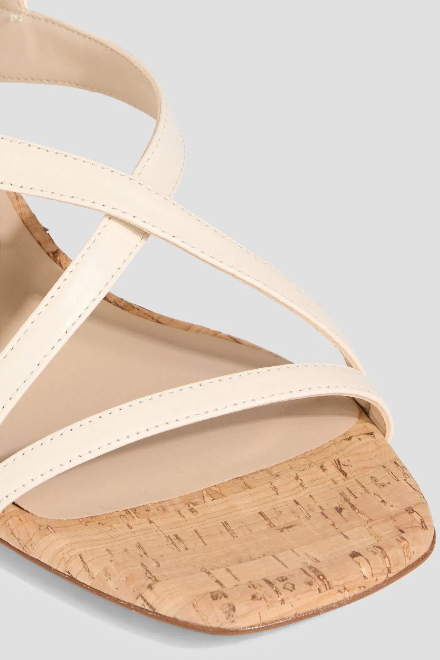 Stuart Weitzman Oasis 50 Leather Slingback Sandals Cream Women's