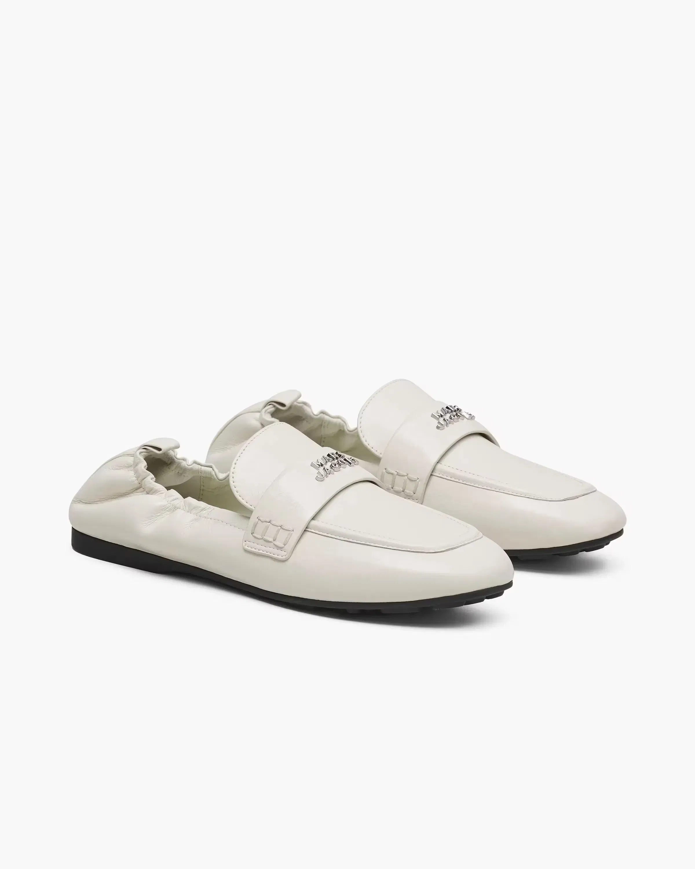 Marc Jacobs The Leather Jude Loafer Cotton White