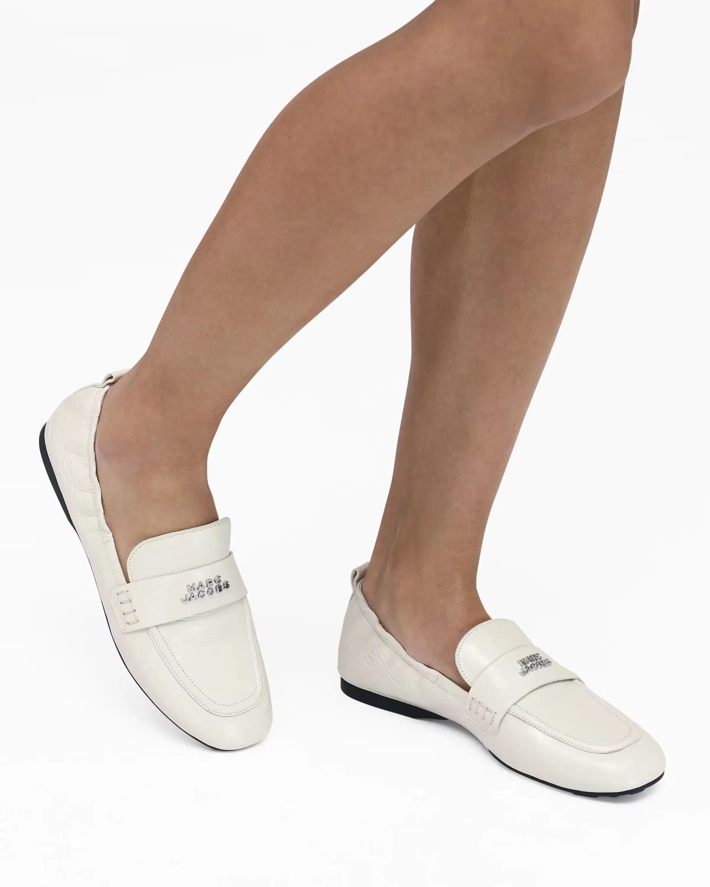 Marc Jacobs The Leather Jude Loafer Cotton White