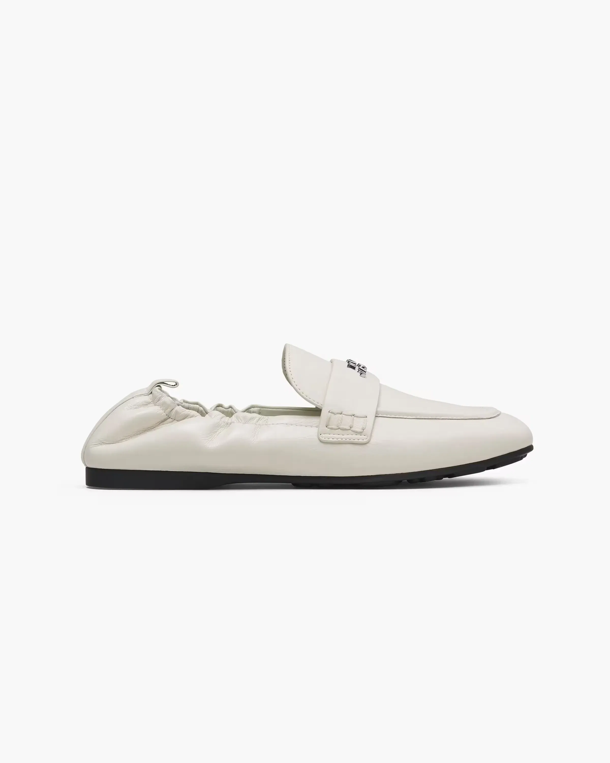Marc Jacobs The Leather Jude Loafer Cotton White
