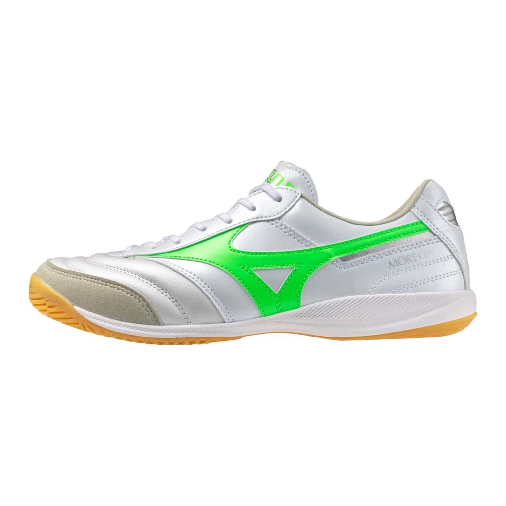 Mizuno Morelia Sala Elite In Indoor Soccer Shoe White Neon Green