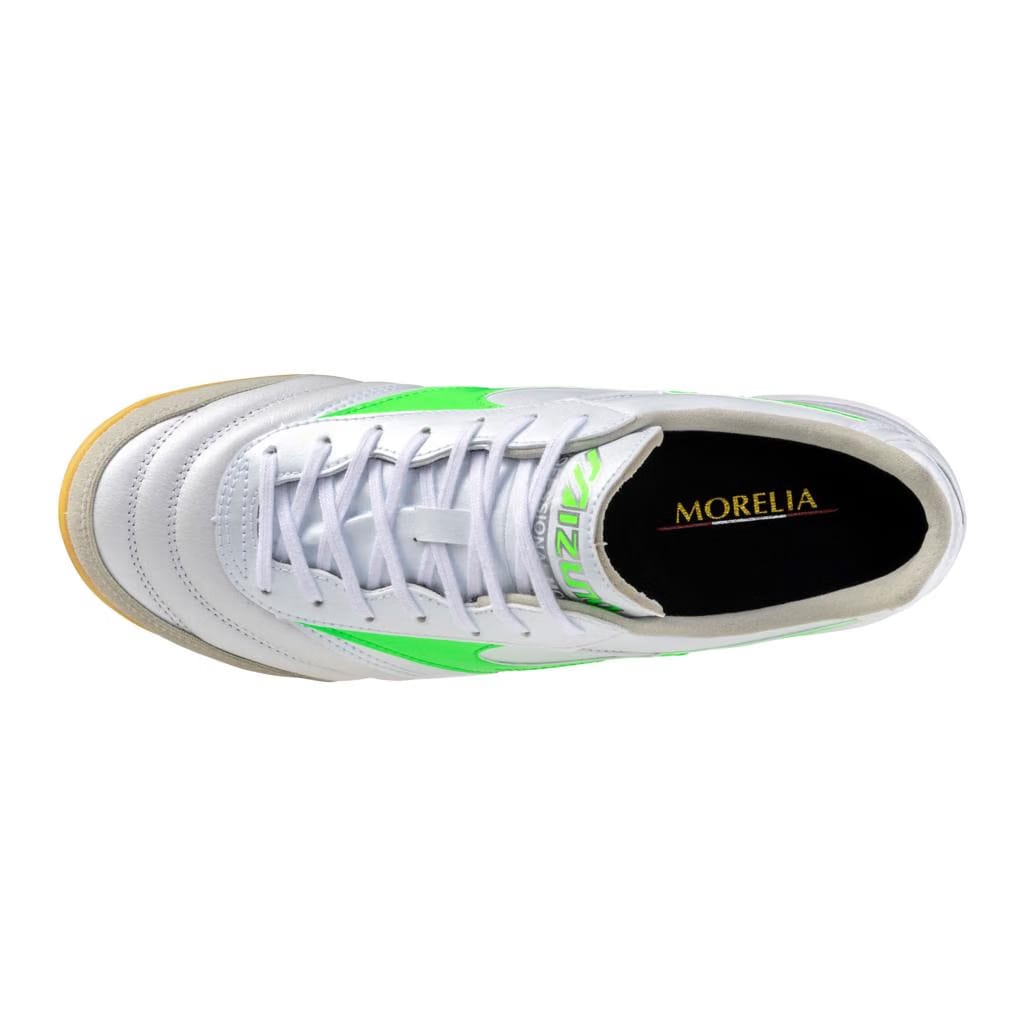 Mizuno Morelia Sala Elite In Indoor Soccer Shoe White Neon Green