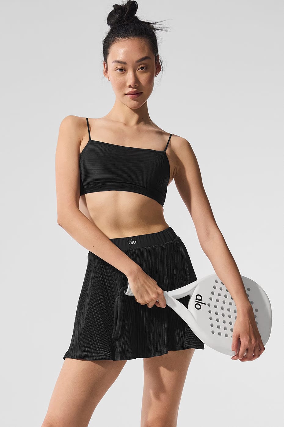 Alo Yoga Micro Plisse Game On Bra