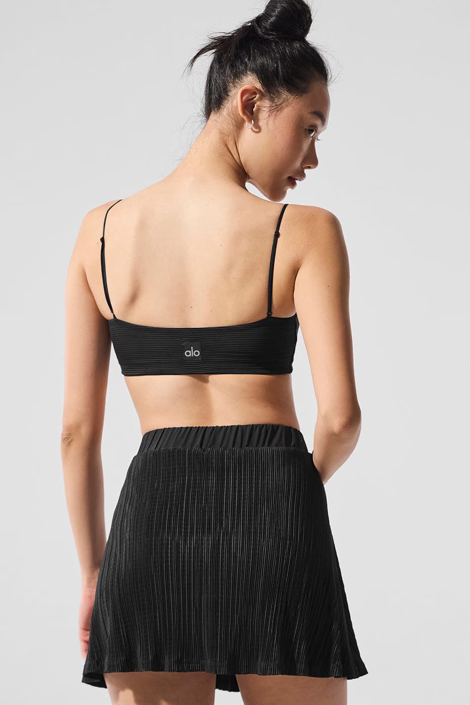Alo Yoga Micro Plisse Game On Bra