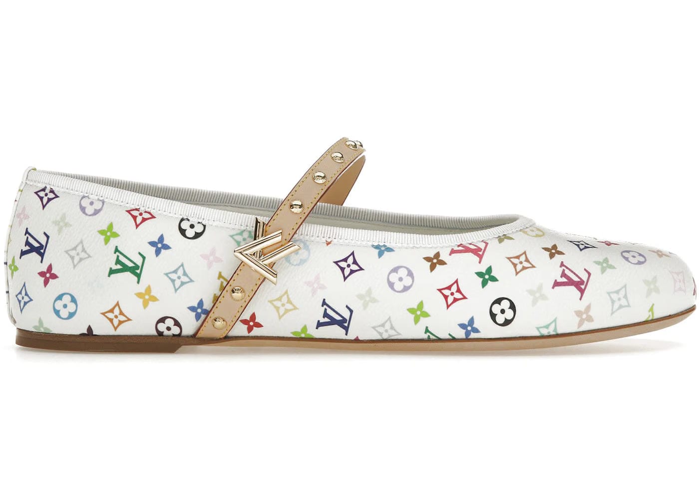 Louis Vuitton Romy Flat Ballerina Takashi Murakami White Womens