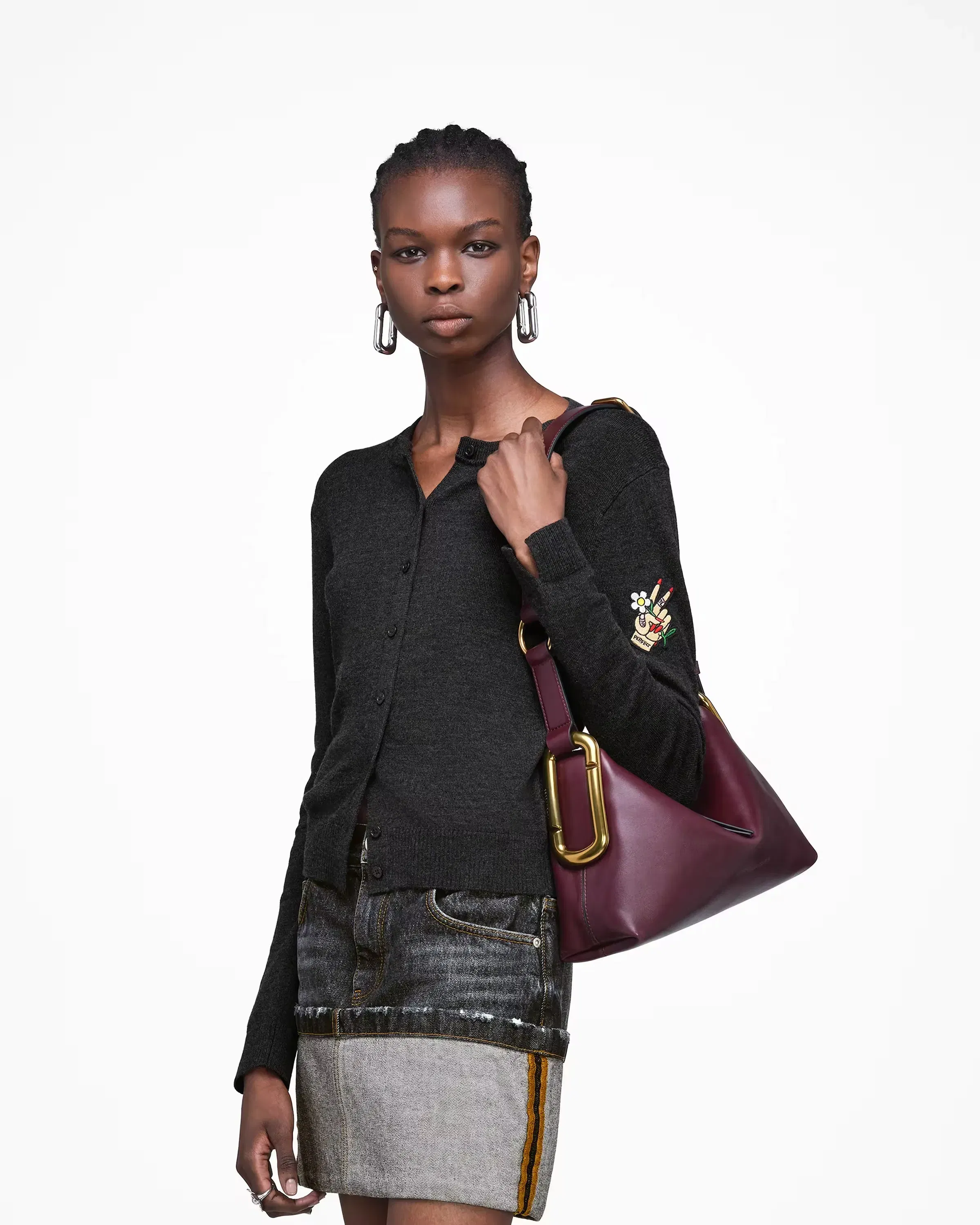Marc Jacobs Scene Medium Shoulder Bag Dark Port