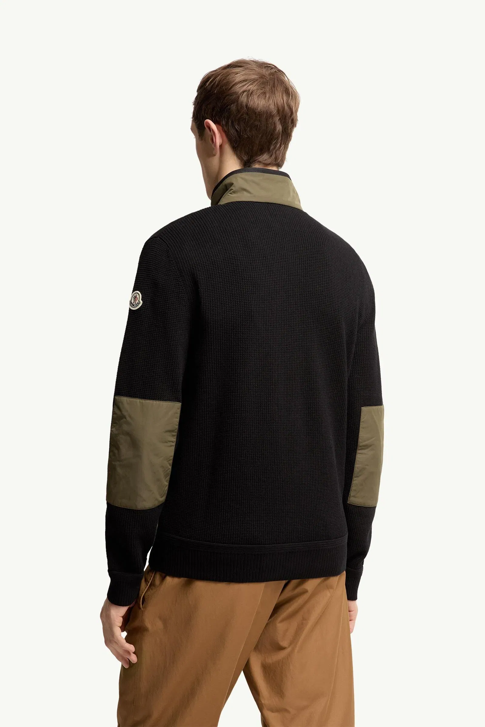 Moncler Zip-Up Cotton Cardigan Black Black