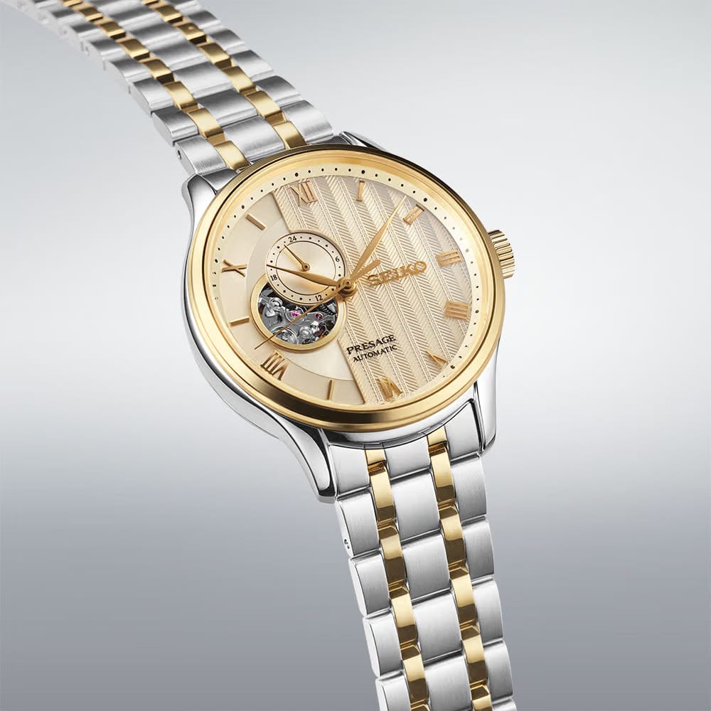 Seiko Presage Japanese Zen Gardens In Gold-Toned Sand - Gold - SSA464J1