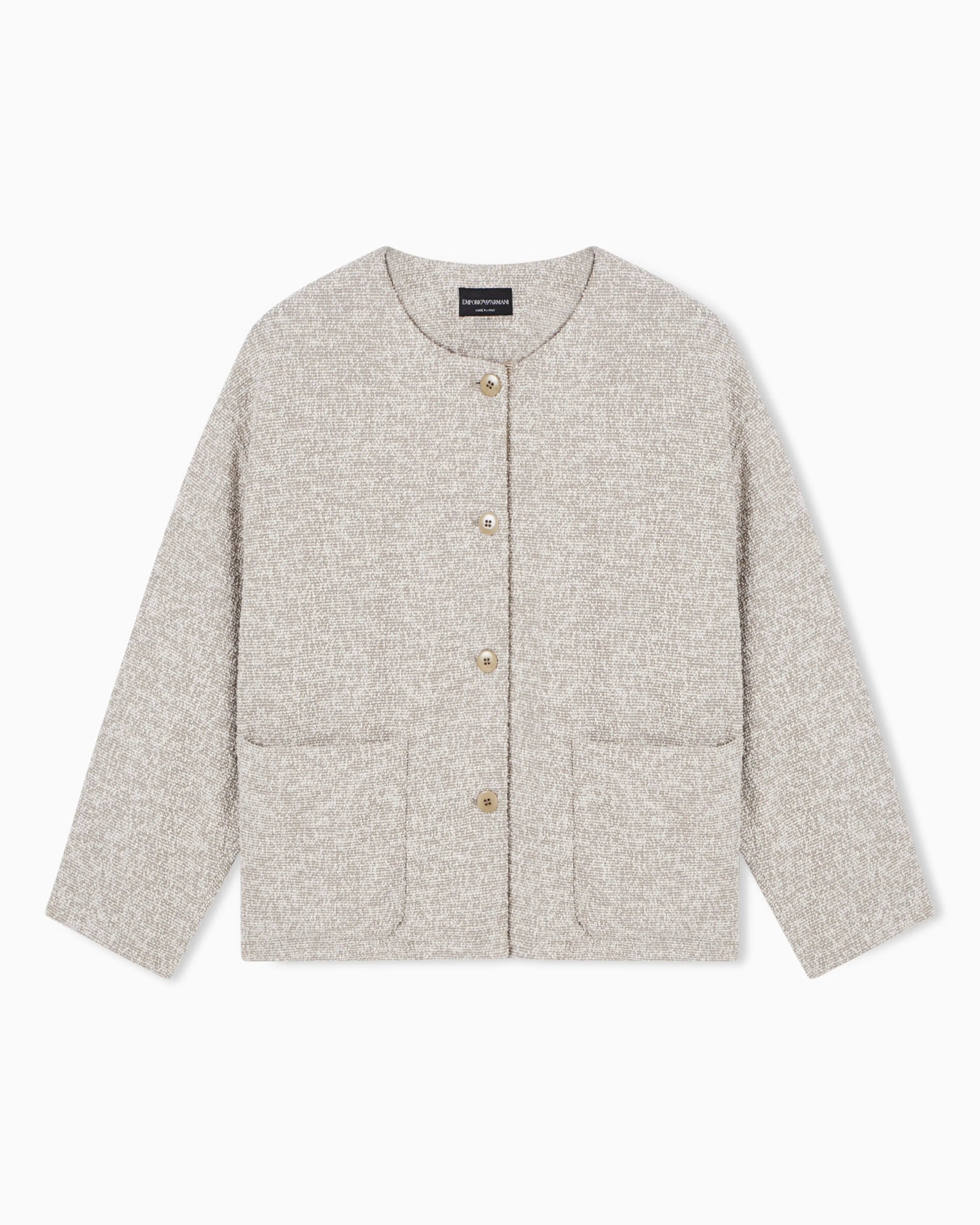 Emporio Armani Bouclé jacquard jersey jacket