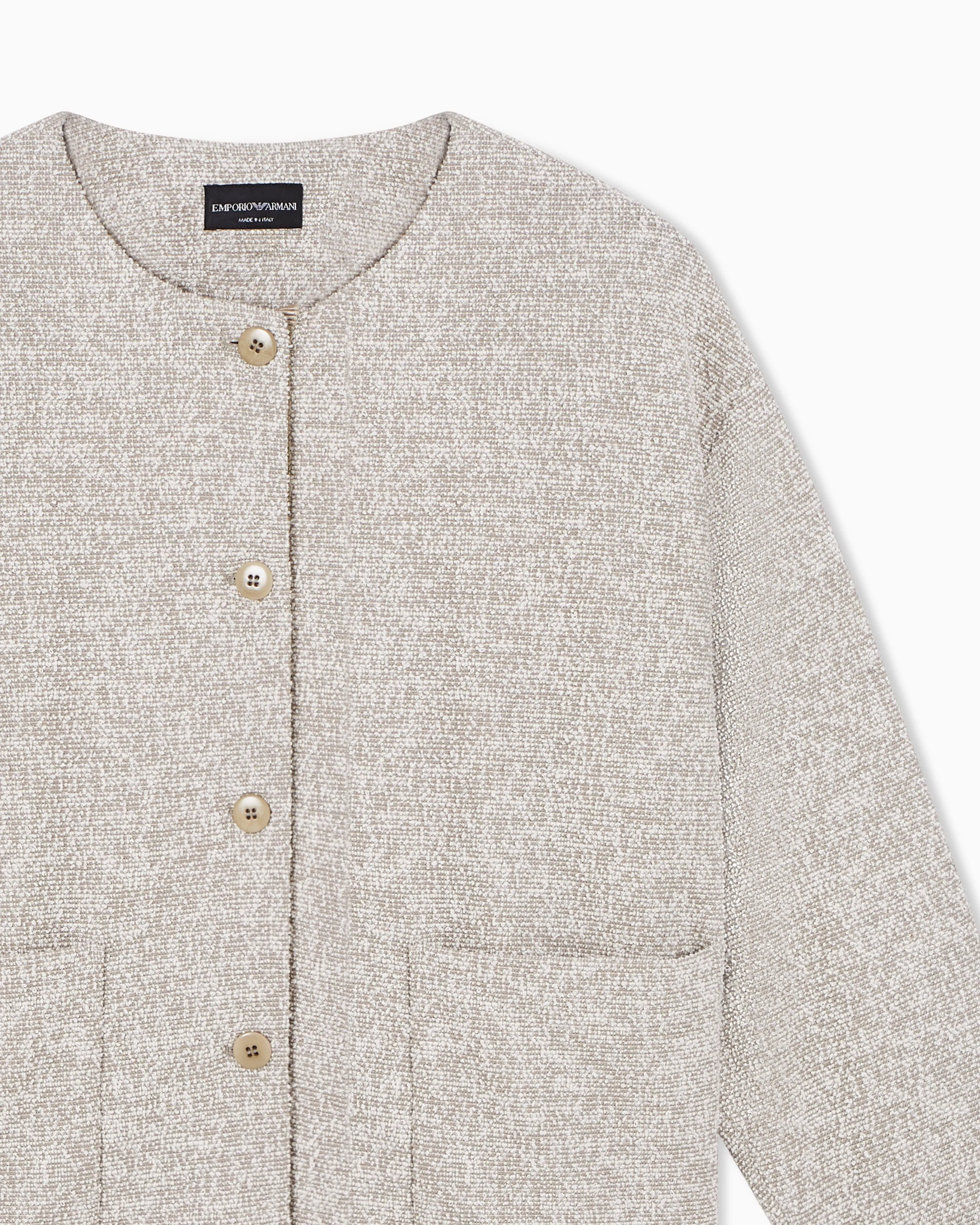 Emporio Armani Bouclé jacquard jersey jacket