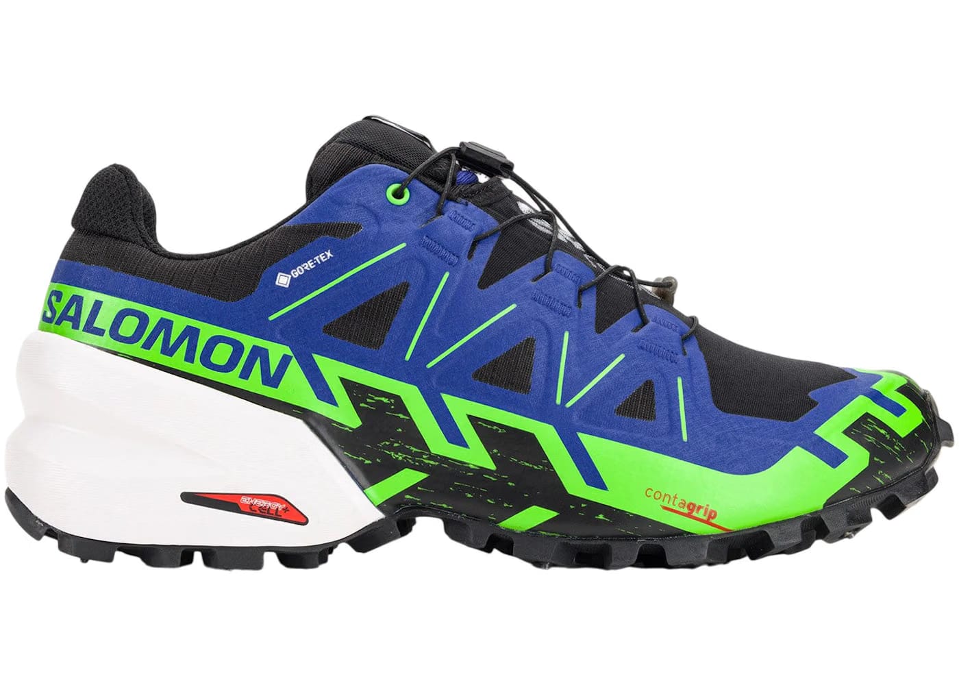 Salomon Spikecross 6 G Black Surf The Web Green Gecko