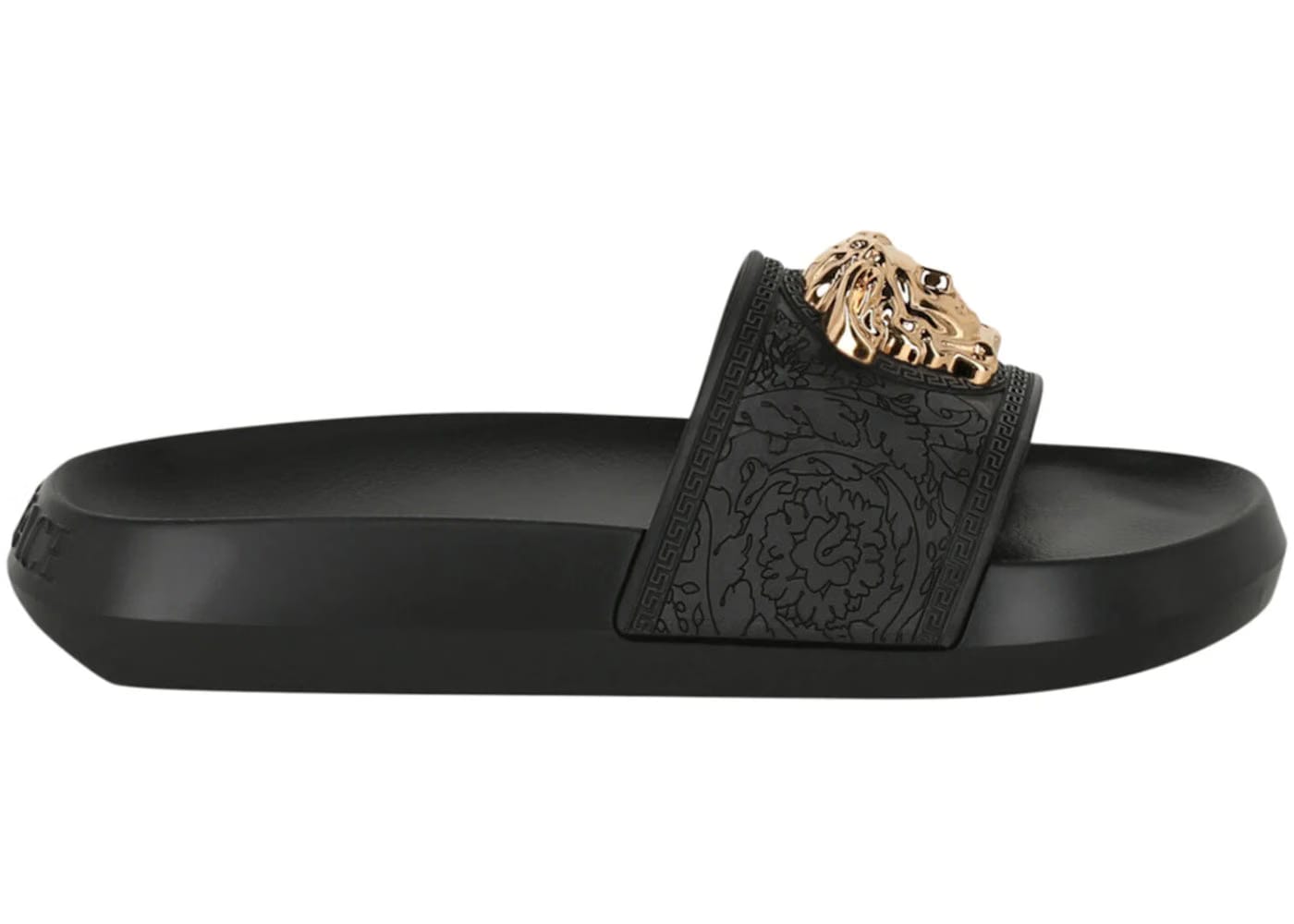 Versace Medusa Pool Slide Black Womens