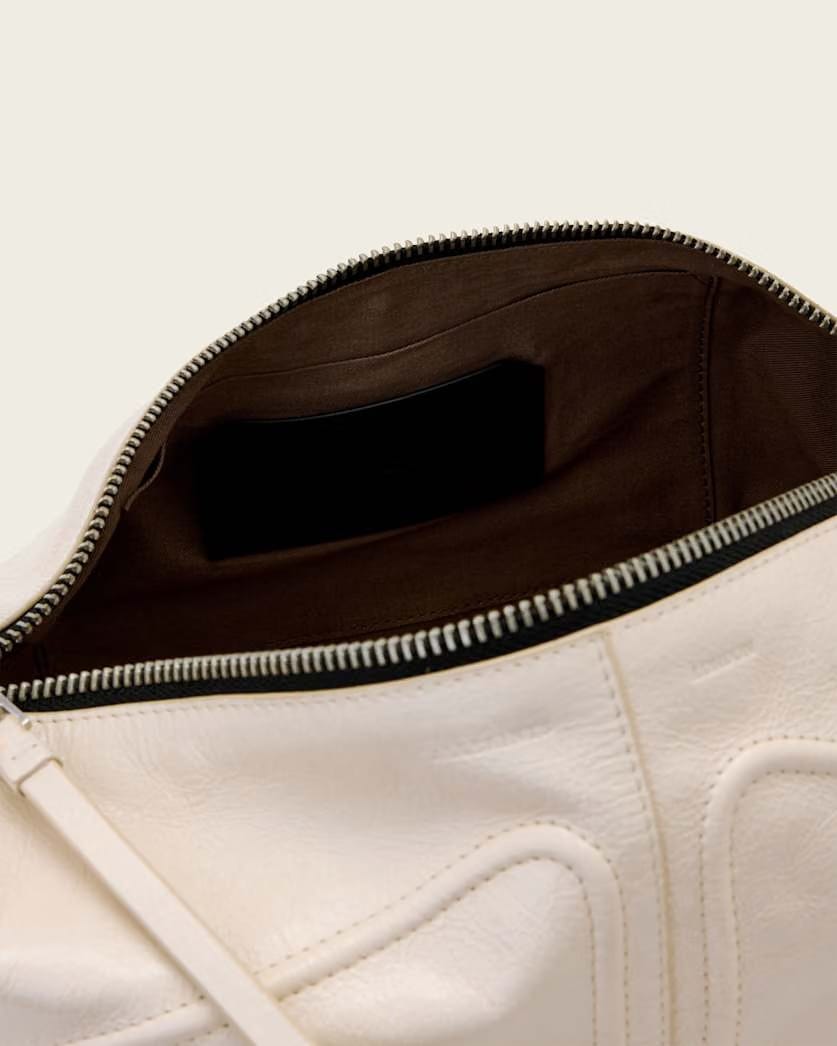 AllSaints Jean Rey Leather Shoulder Bag Women's Gypsum White Women's