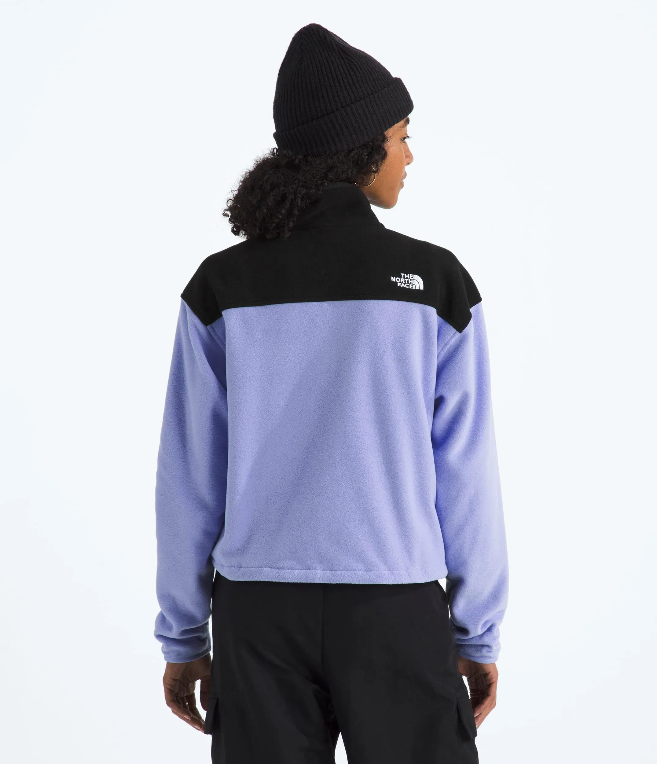 The North Face Women’s Glacier Fleece ½-Zip Short Jacket Periwinkle Glow-Tnf Black