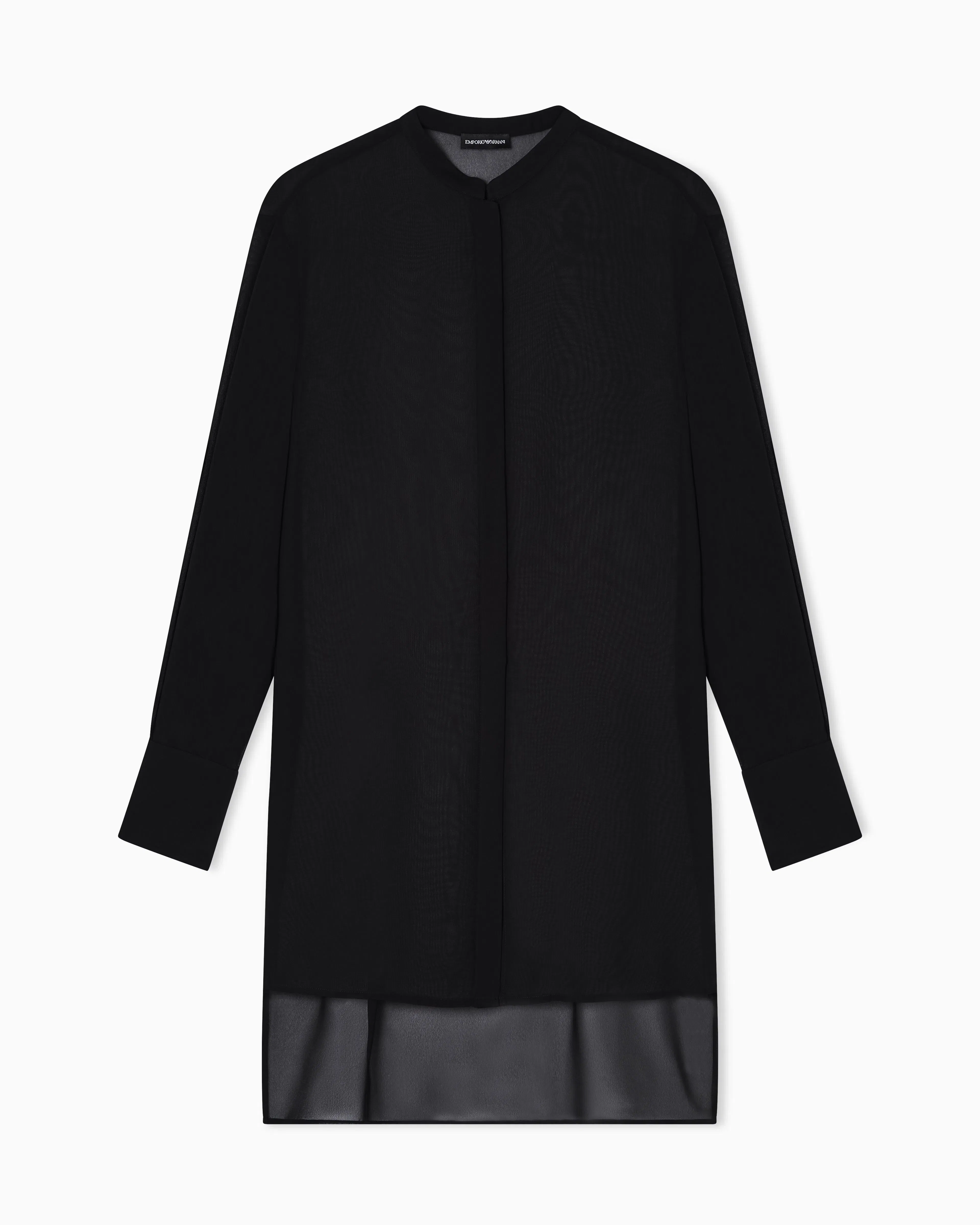 Emporio Armani Technical georgette oversized shirt