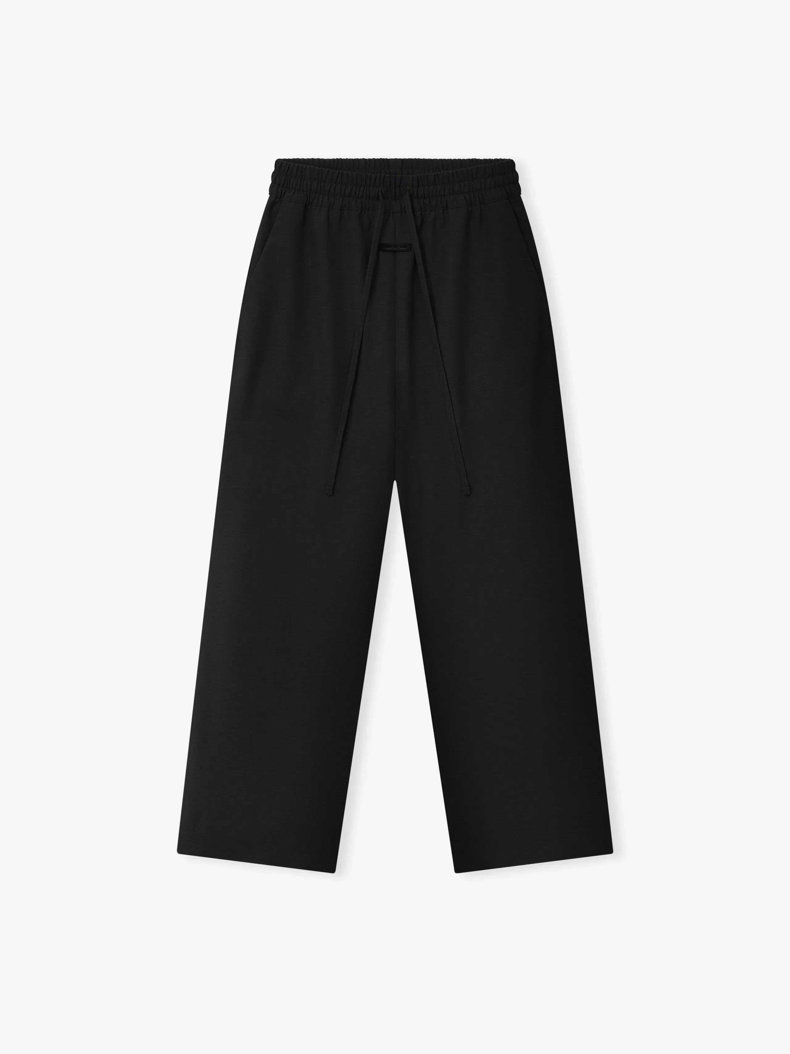 Essentials Wool Ripstop Wide Leg Drawstring Pants Black