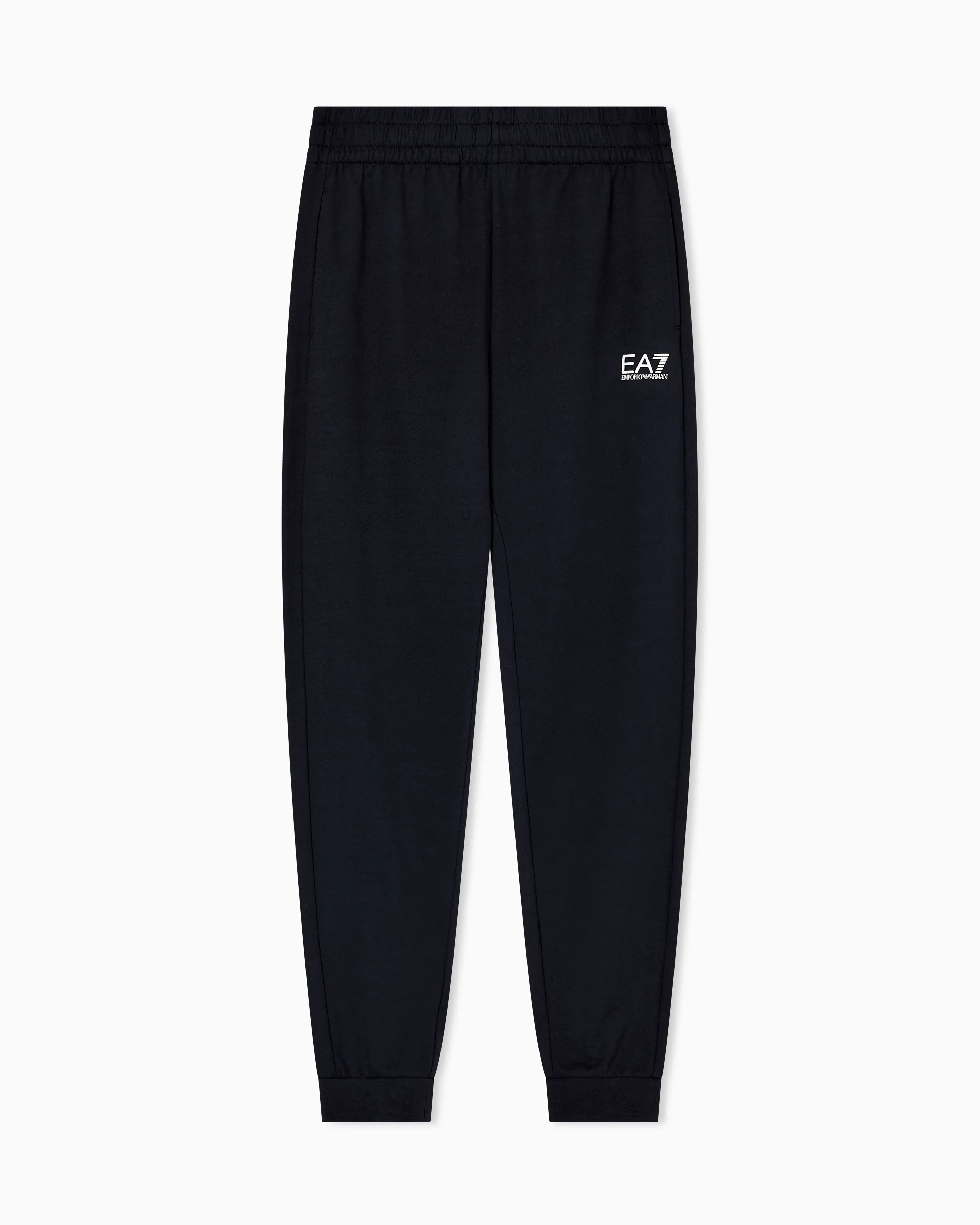 EA7 Cotton jogger pants in jersey with drawstring Core Identity