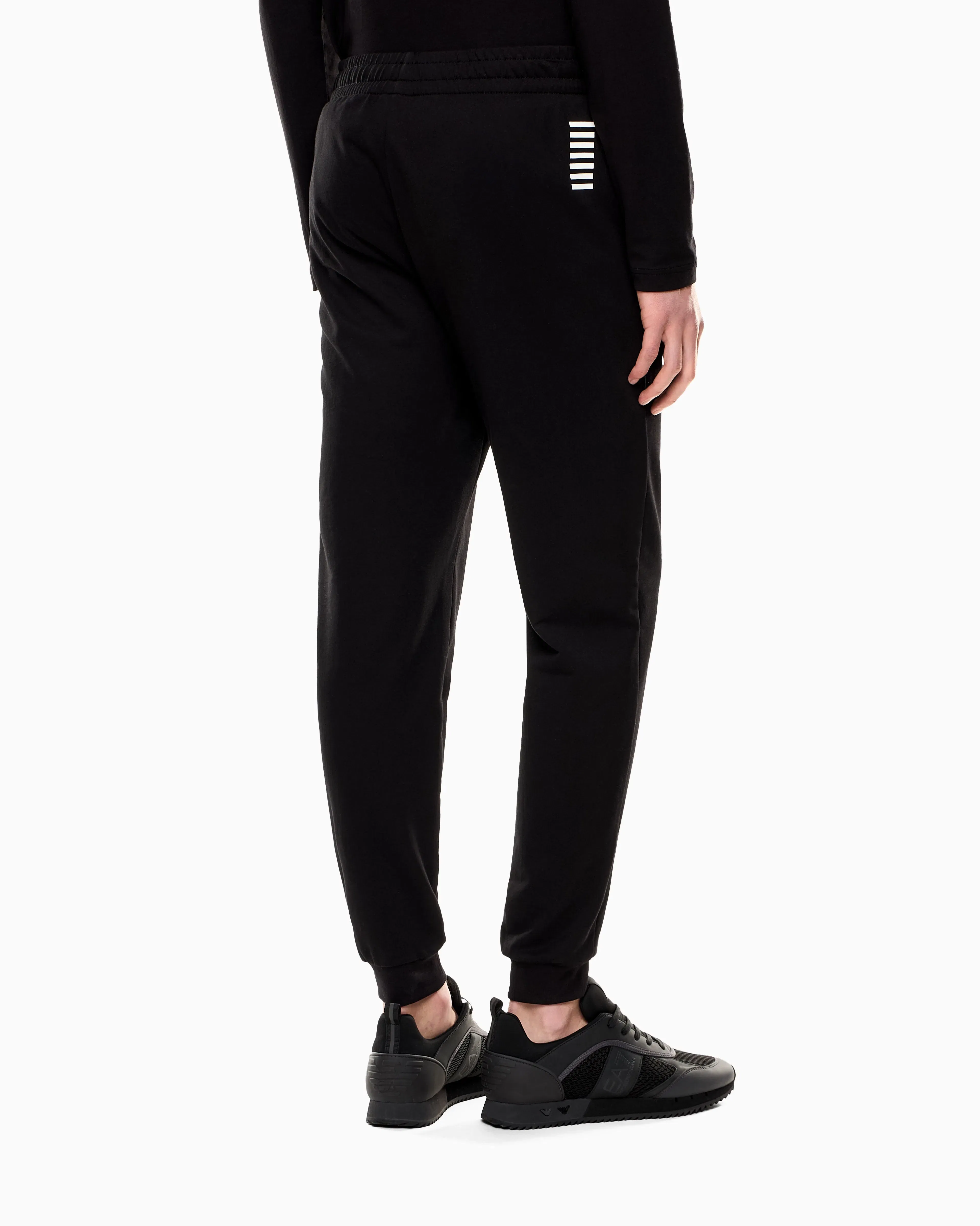EA7 Cotton jogger pants in jersey with drawstring Core Identity