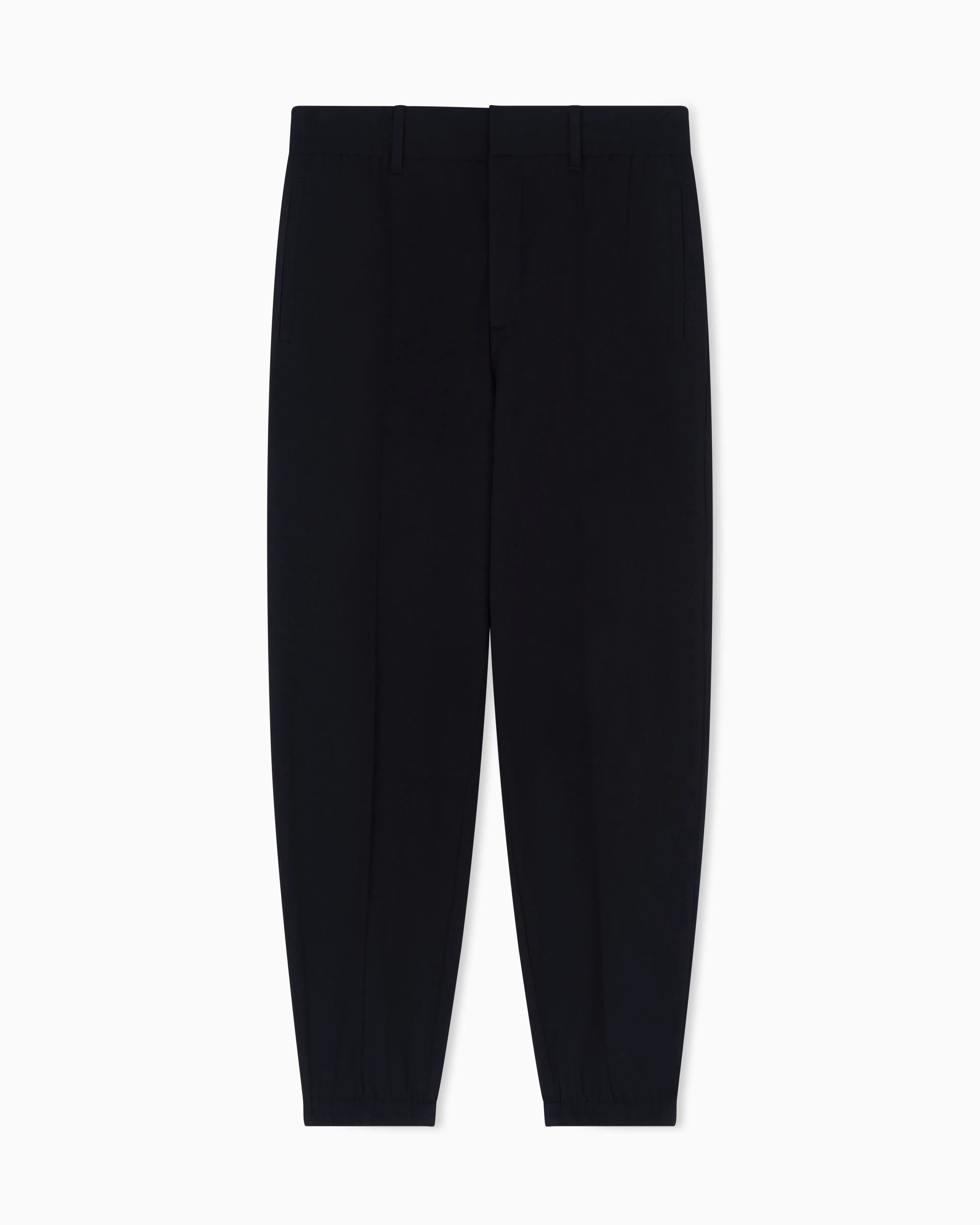Emporio Armani Stretch-nylon trousers with an elasticated hem