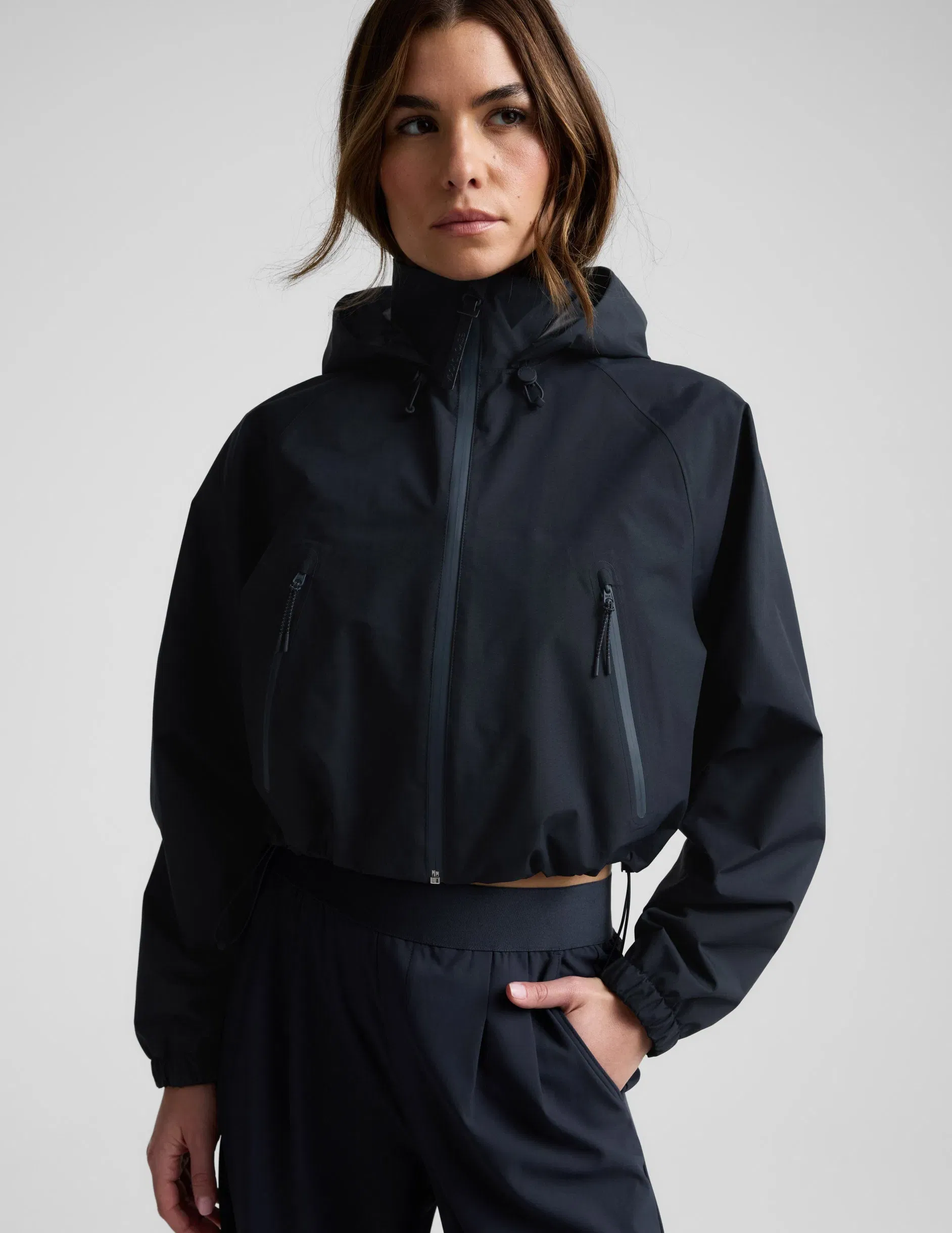 Beyond Yoga Rain Or Shine Adjustable Hooded Jacket Women's