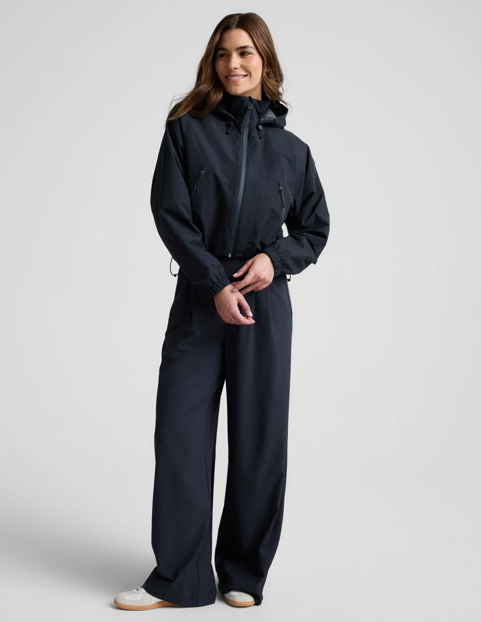 Beyond Yoga Rain Or Shine Adjustable Hooded Jacket Women's