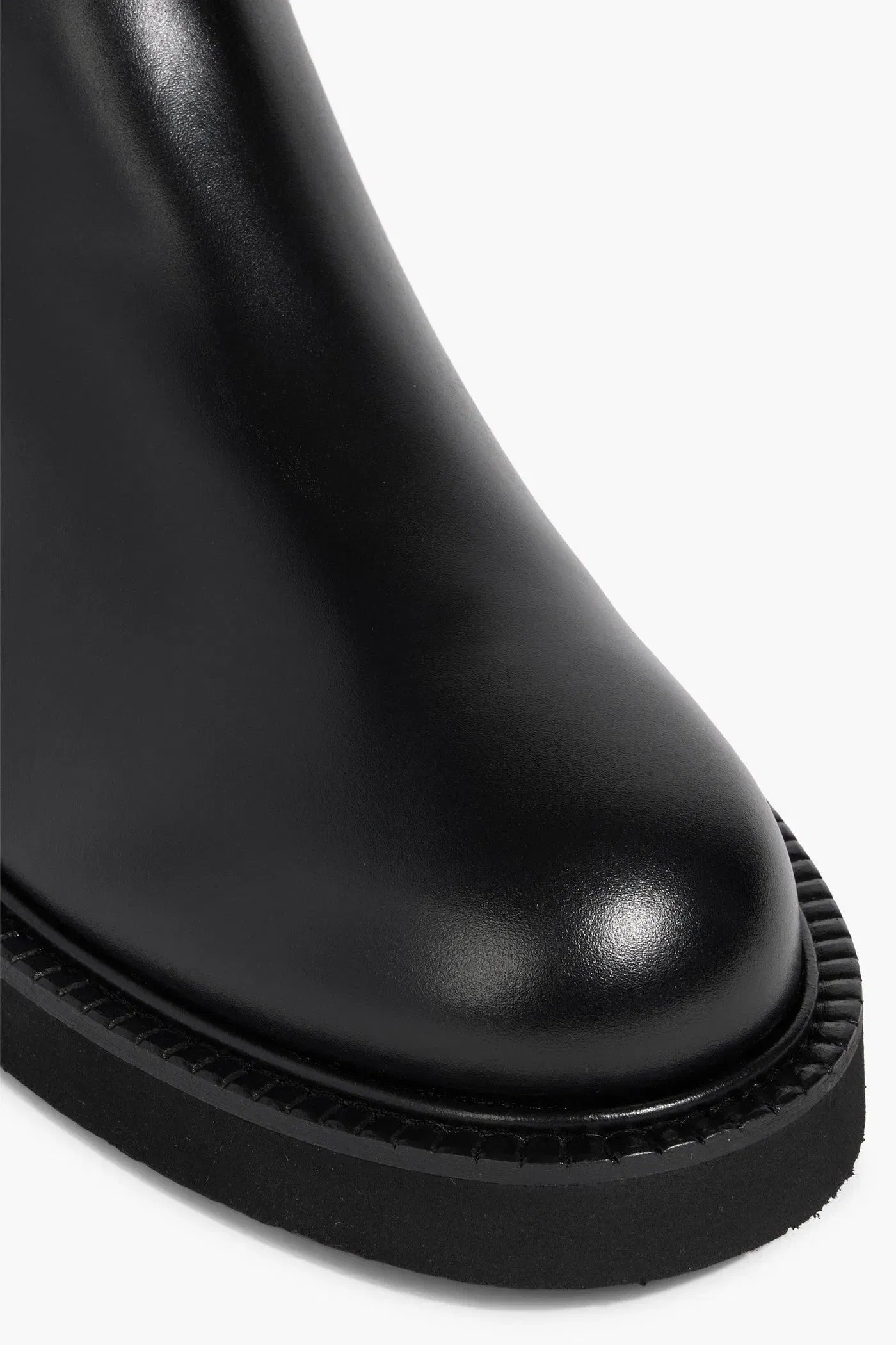 Valentino Garavani Vlogo Leather Ankle Boots Black Women's