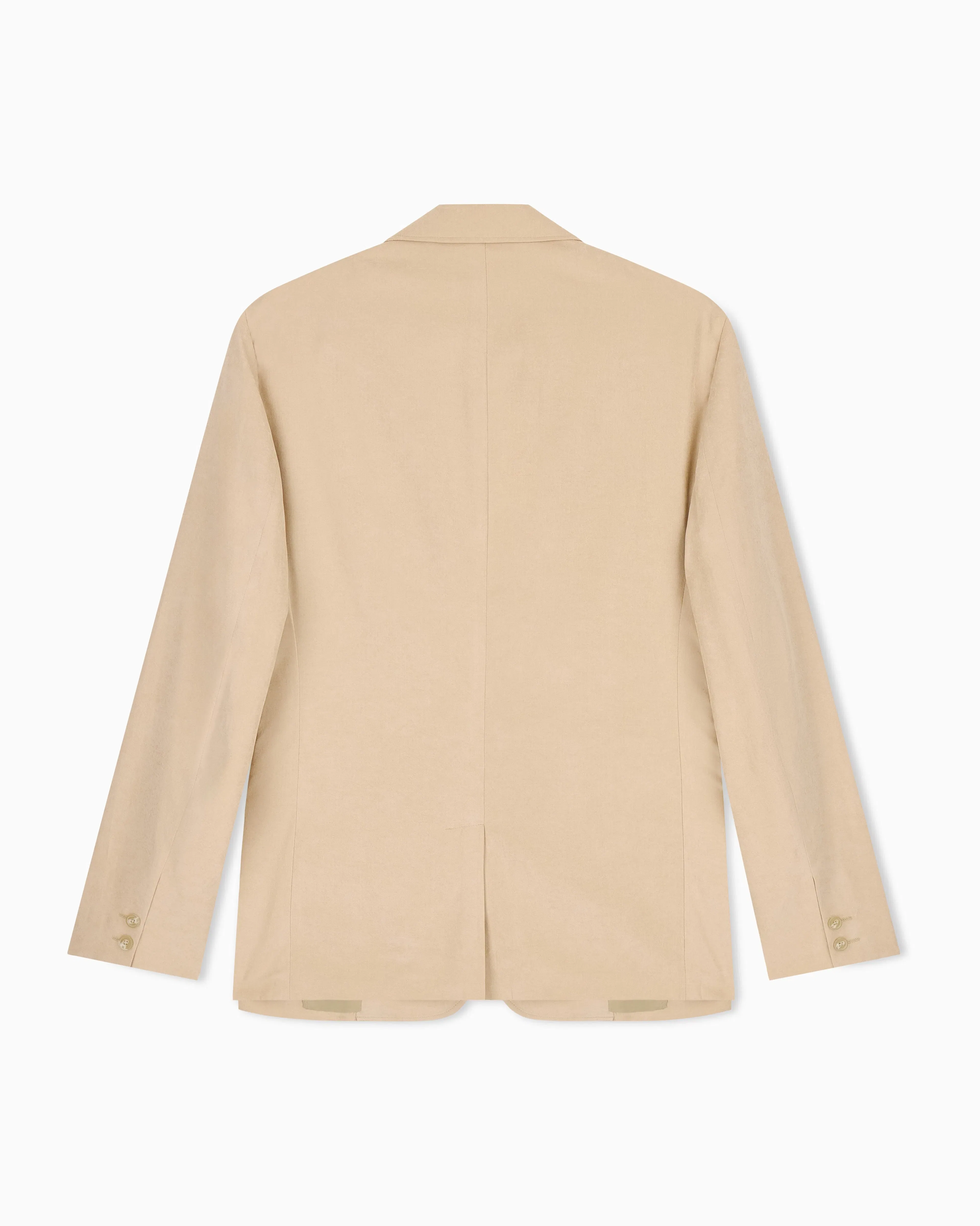 Emporio Armani Single-breasted jacket in cupro-feel twill