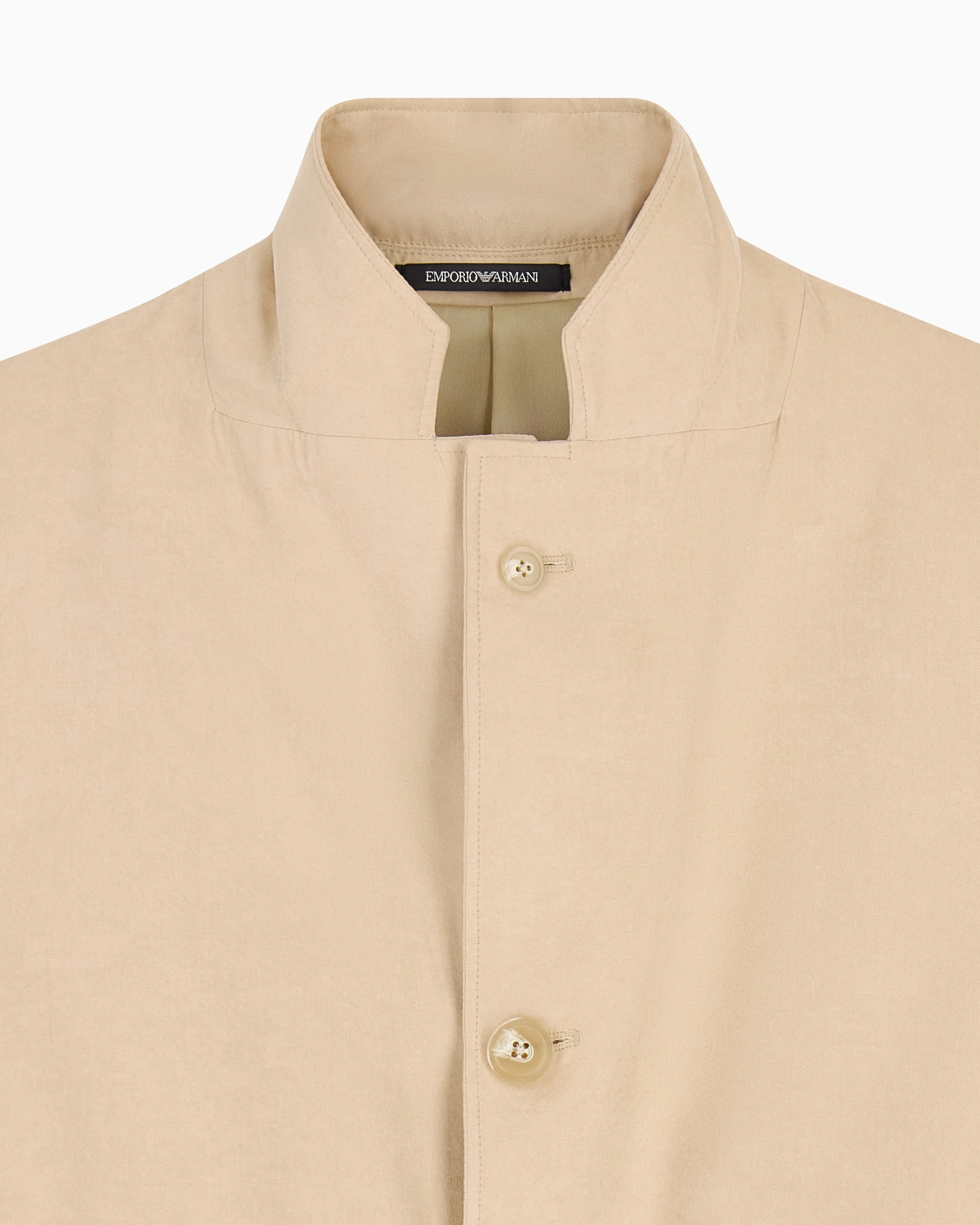 Emporio Armani Single-breasted jacket in cupro-feel twill