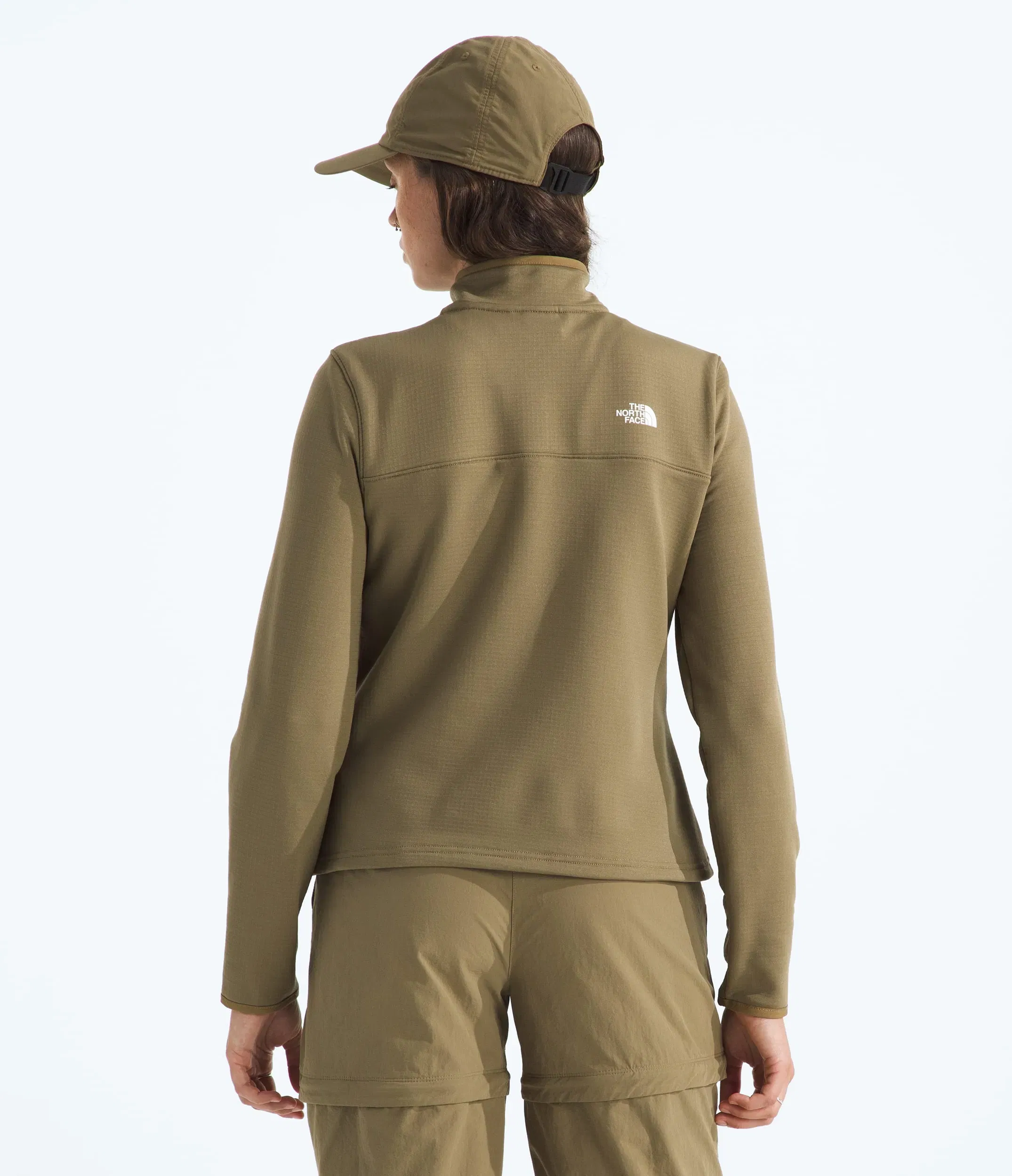 The North Face Women’s Cedar Trail Grid Fleece ¼-Zip Jacket Cedar