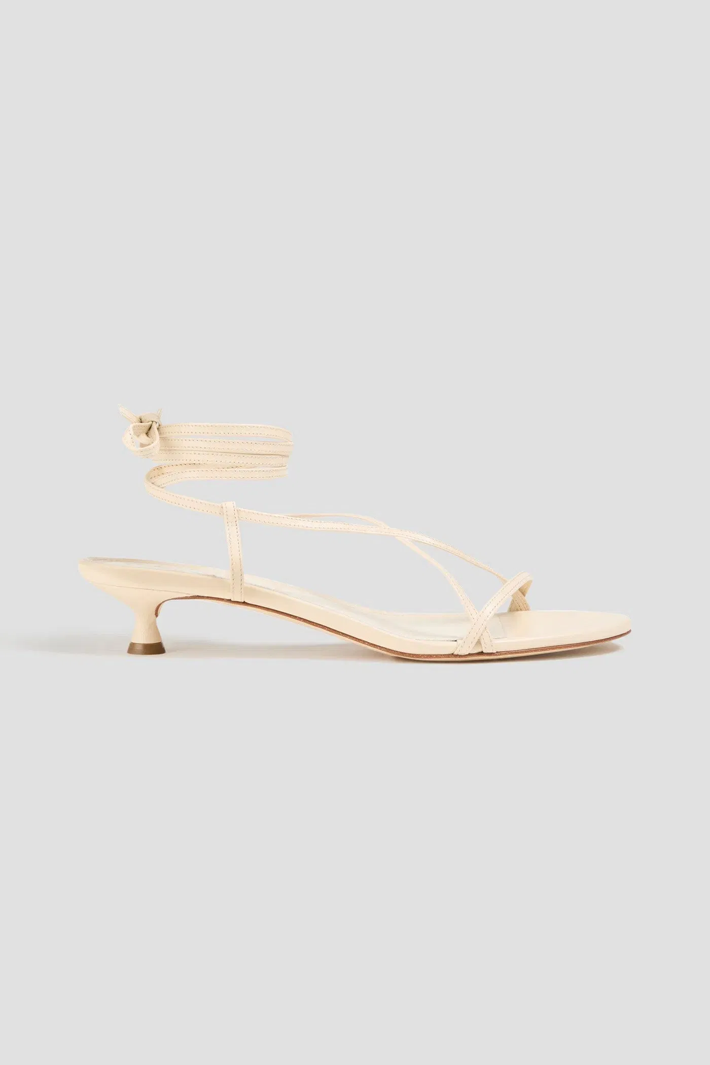 Aeyde Paige Leather Sandals Cream Women's