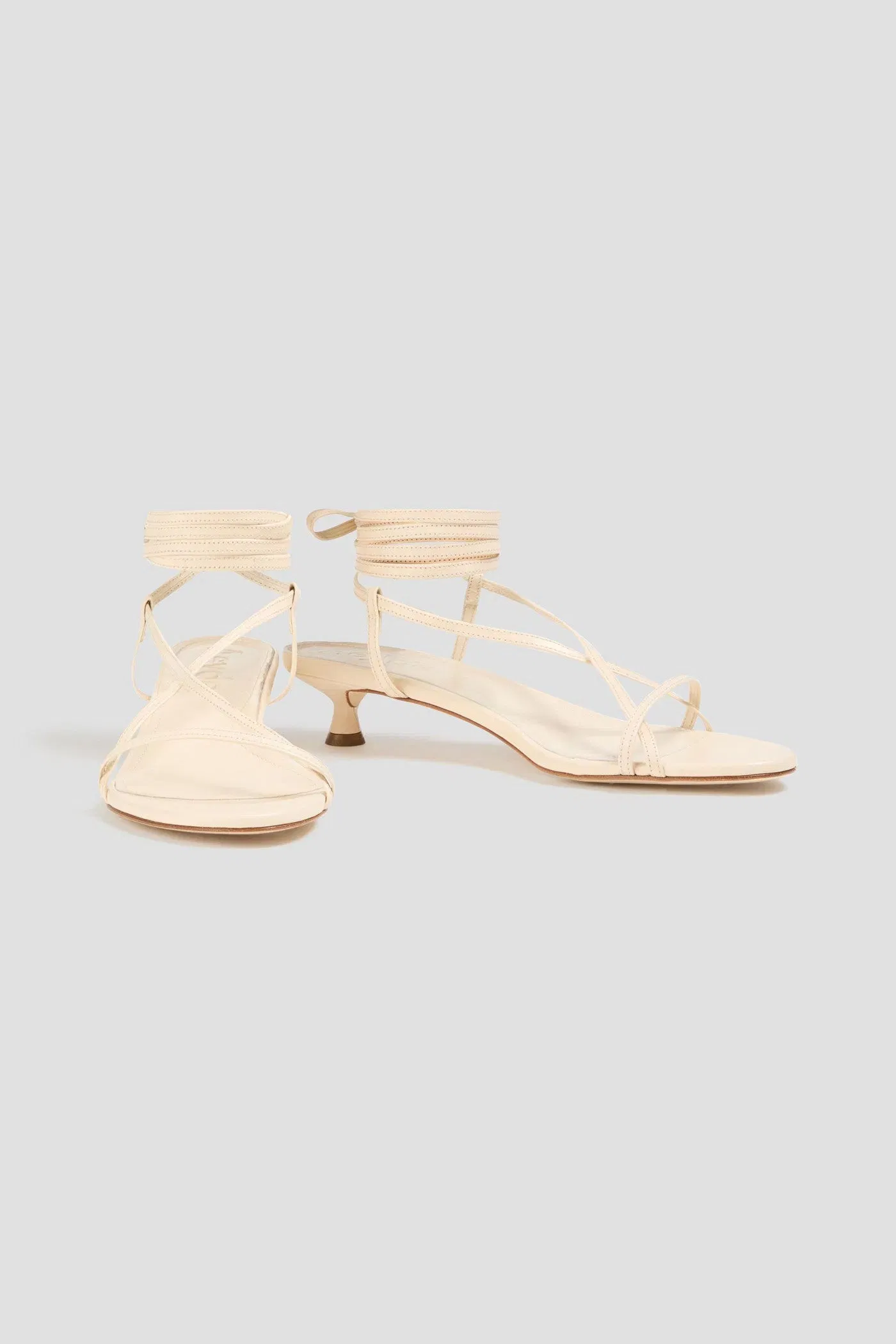 Aeyde Paige Leather Sandals Cream Women's