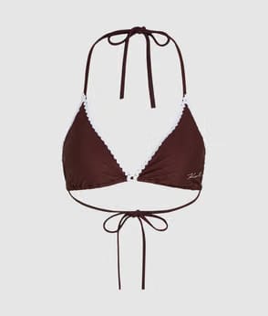 Karl Lagerfeld Autograph Crochet Hobo Bag Natural
