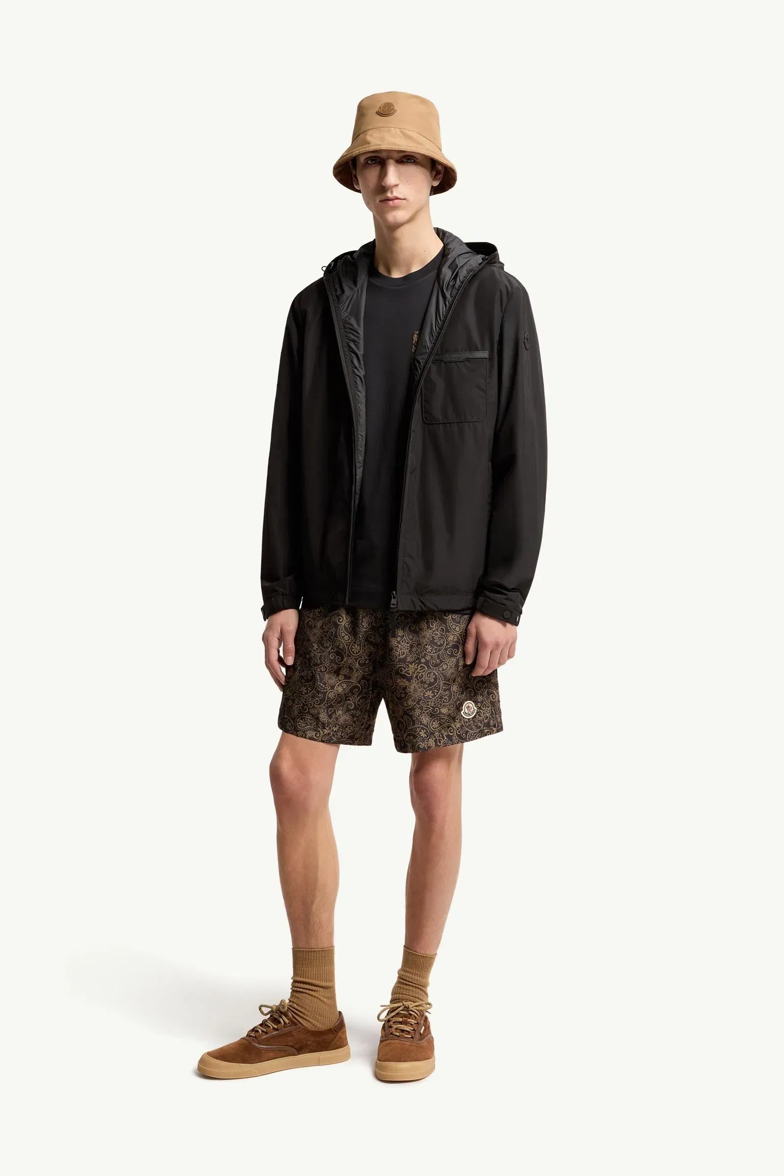 Moncler Paisley Print Swim Shorts Navy Blue Navy Blue