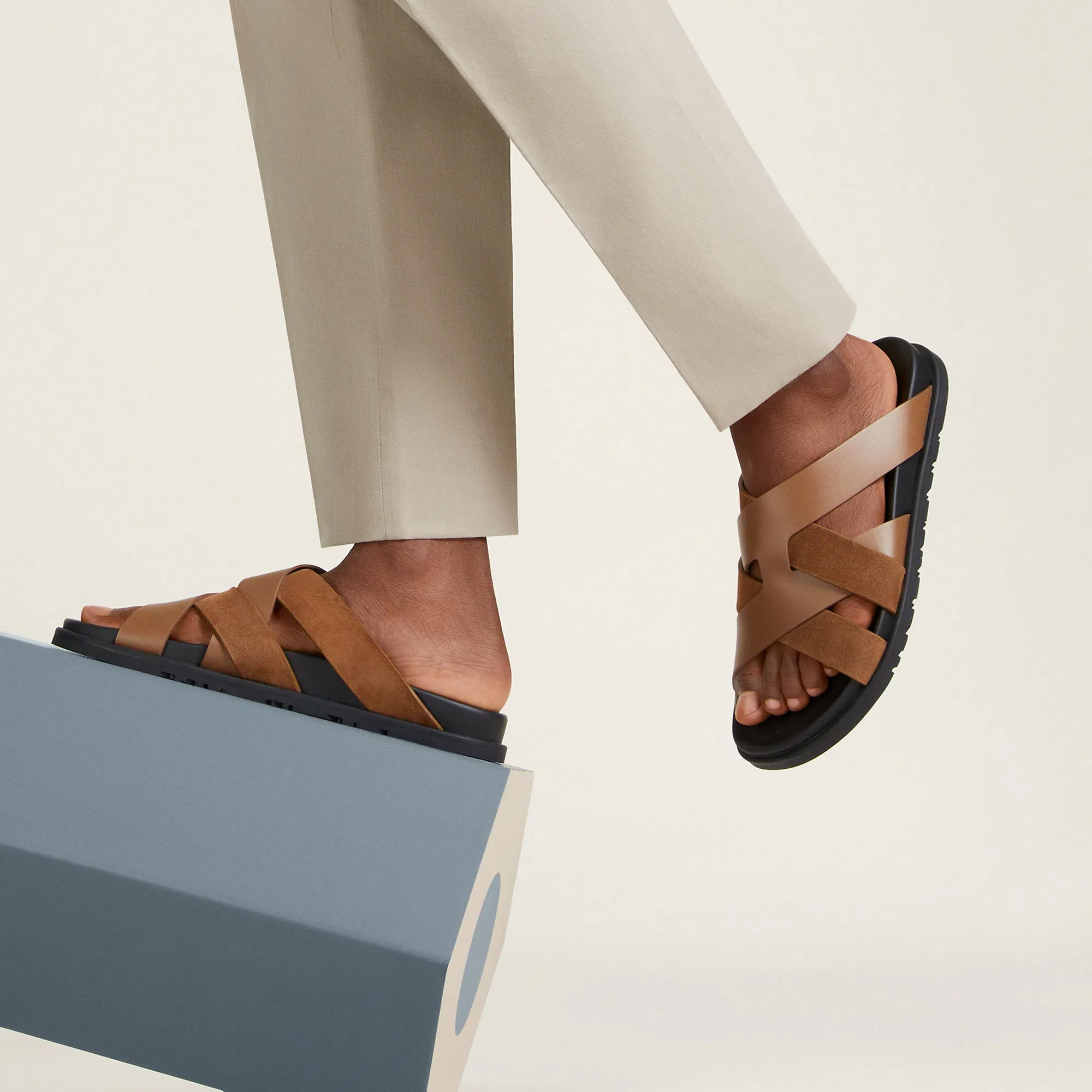 Hermes Kazimir Sandal Noir