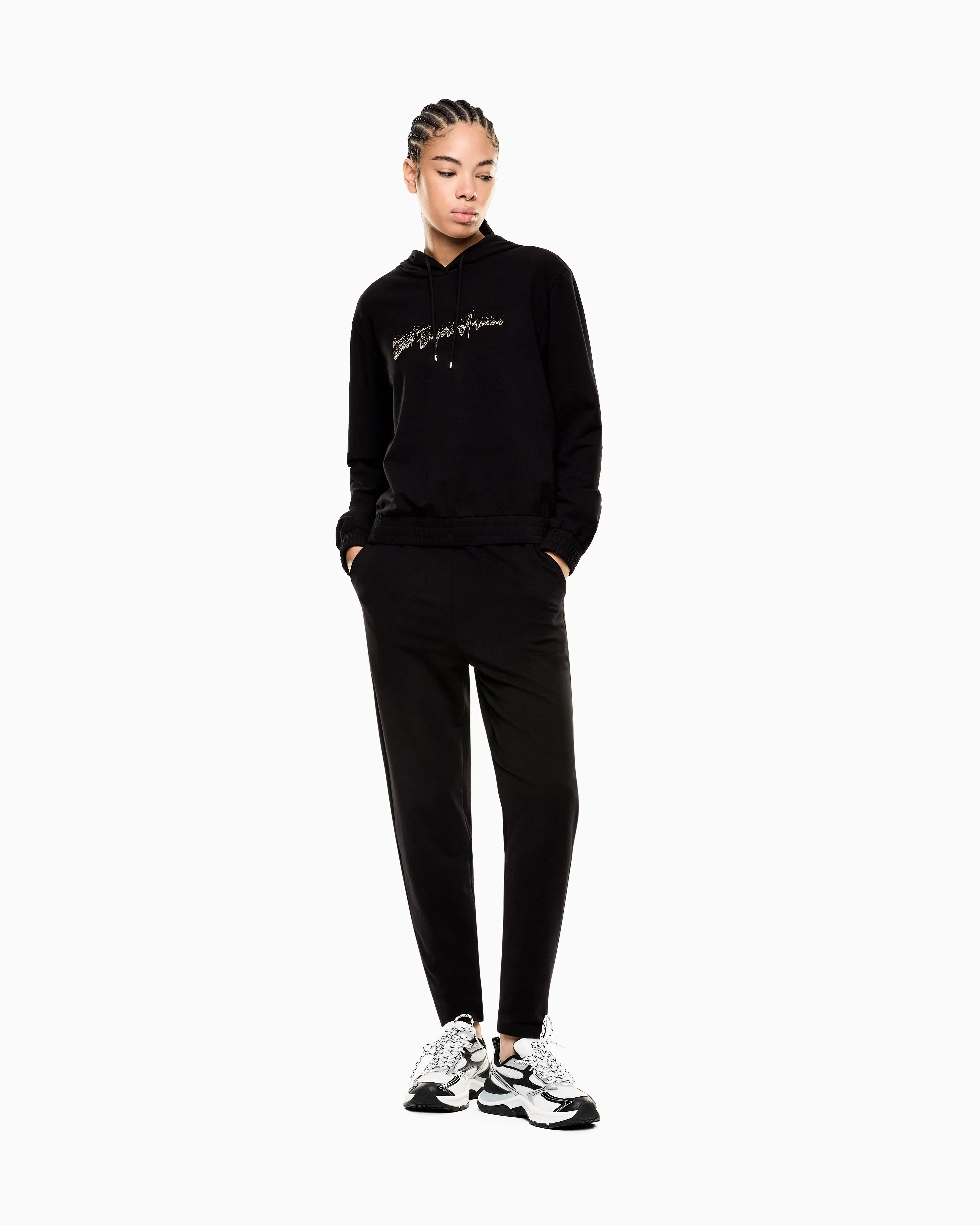 EA7 stretch cotton-blend tracksuit