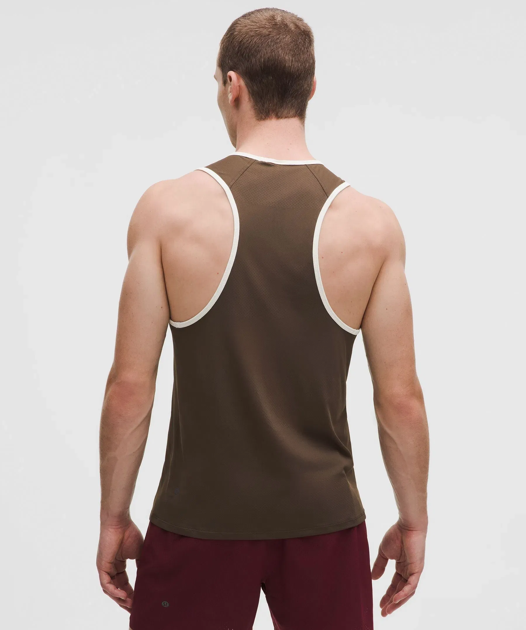 Lululemon Fast and Free Perforated Stripe Tank *Run Crew 1998