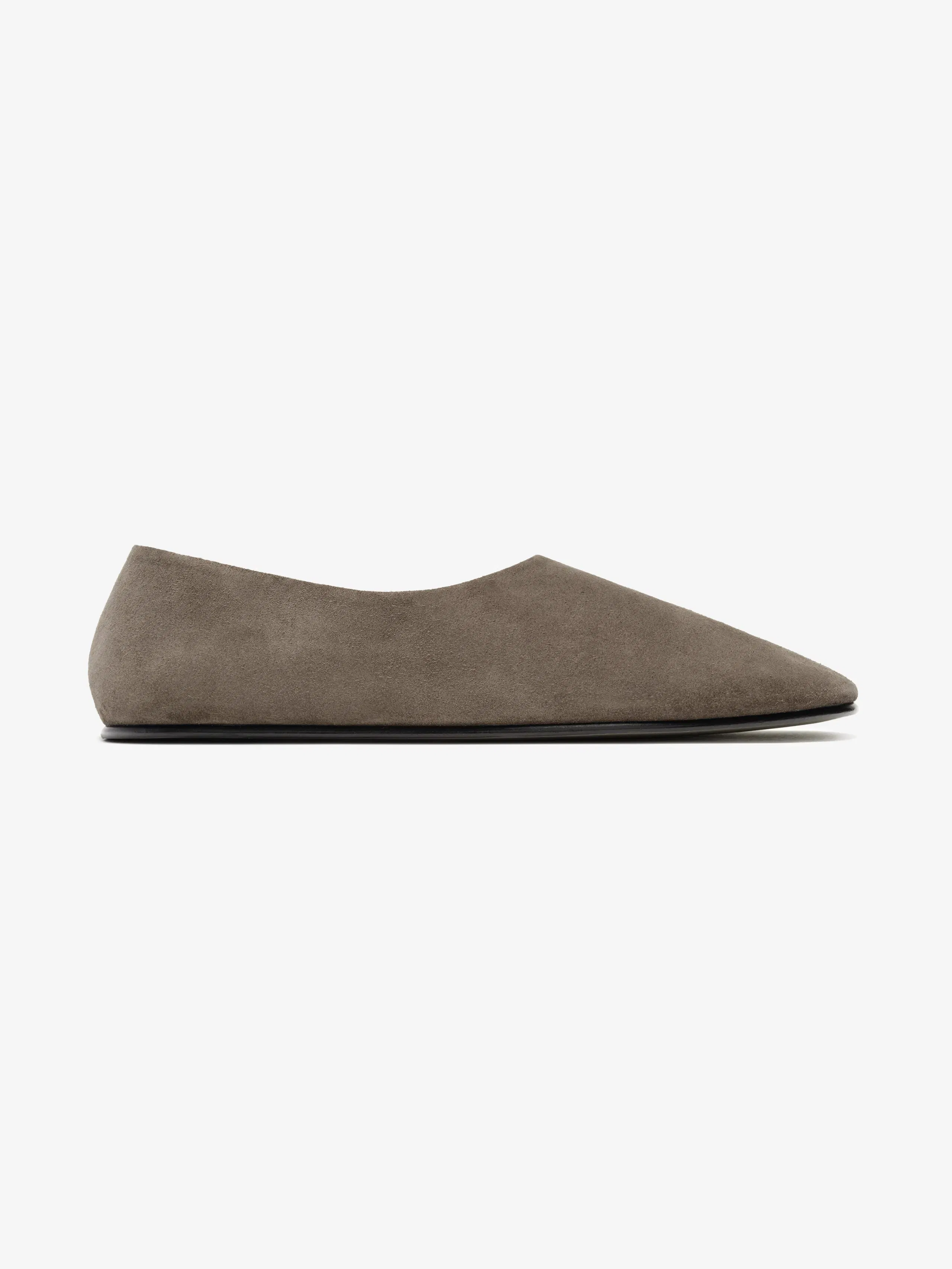 Essentials Suede Ballerino Taupe