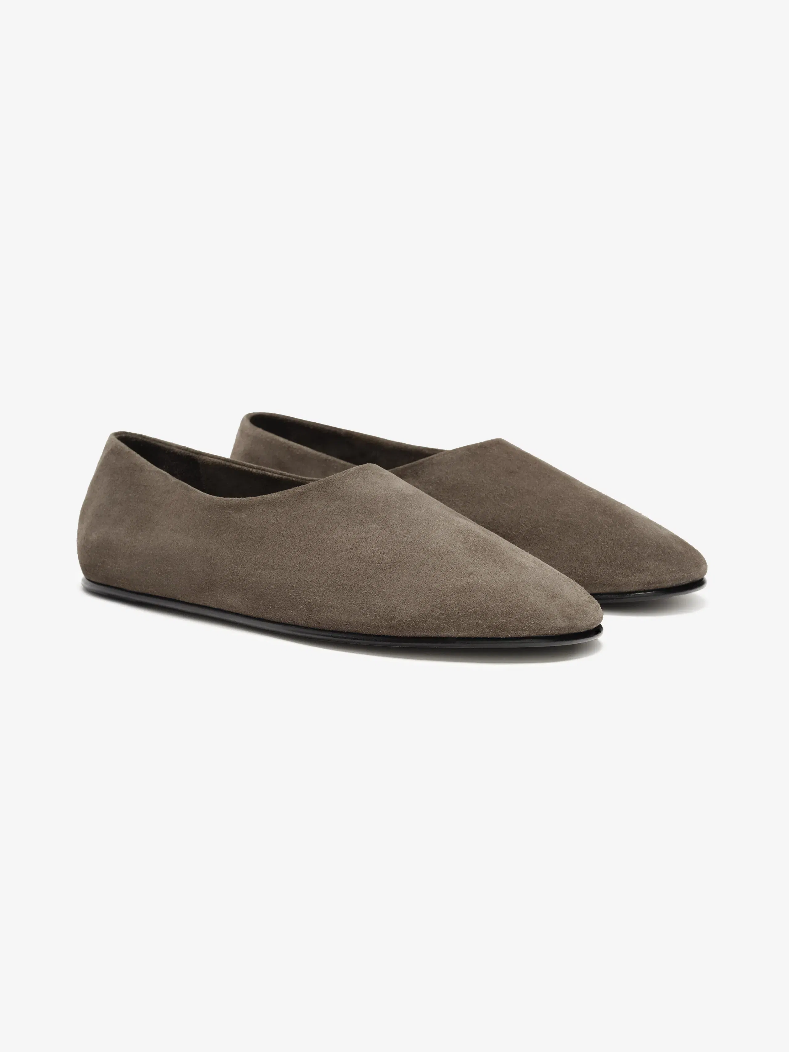 Essentials Suede Ballerino Taupe