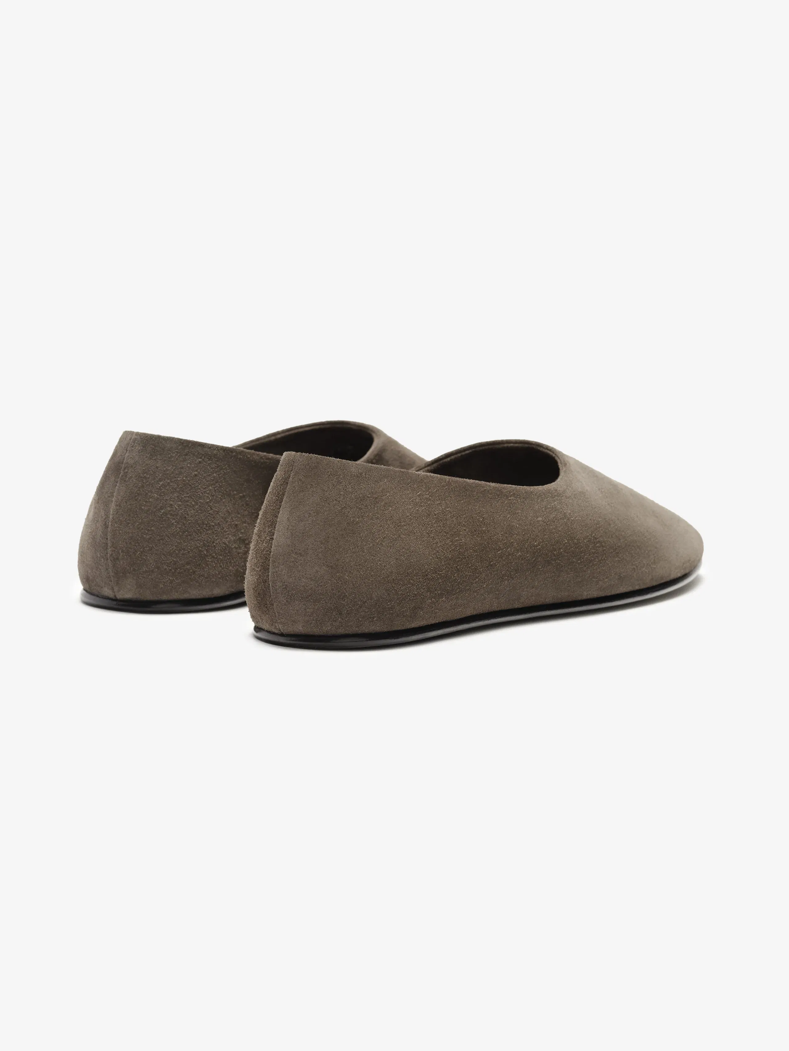 Essentials Suede Ballerino Taupe