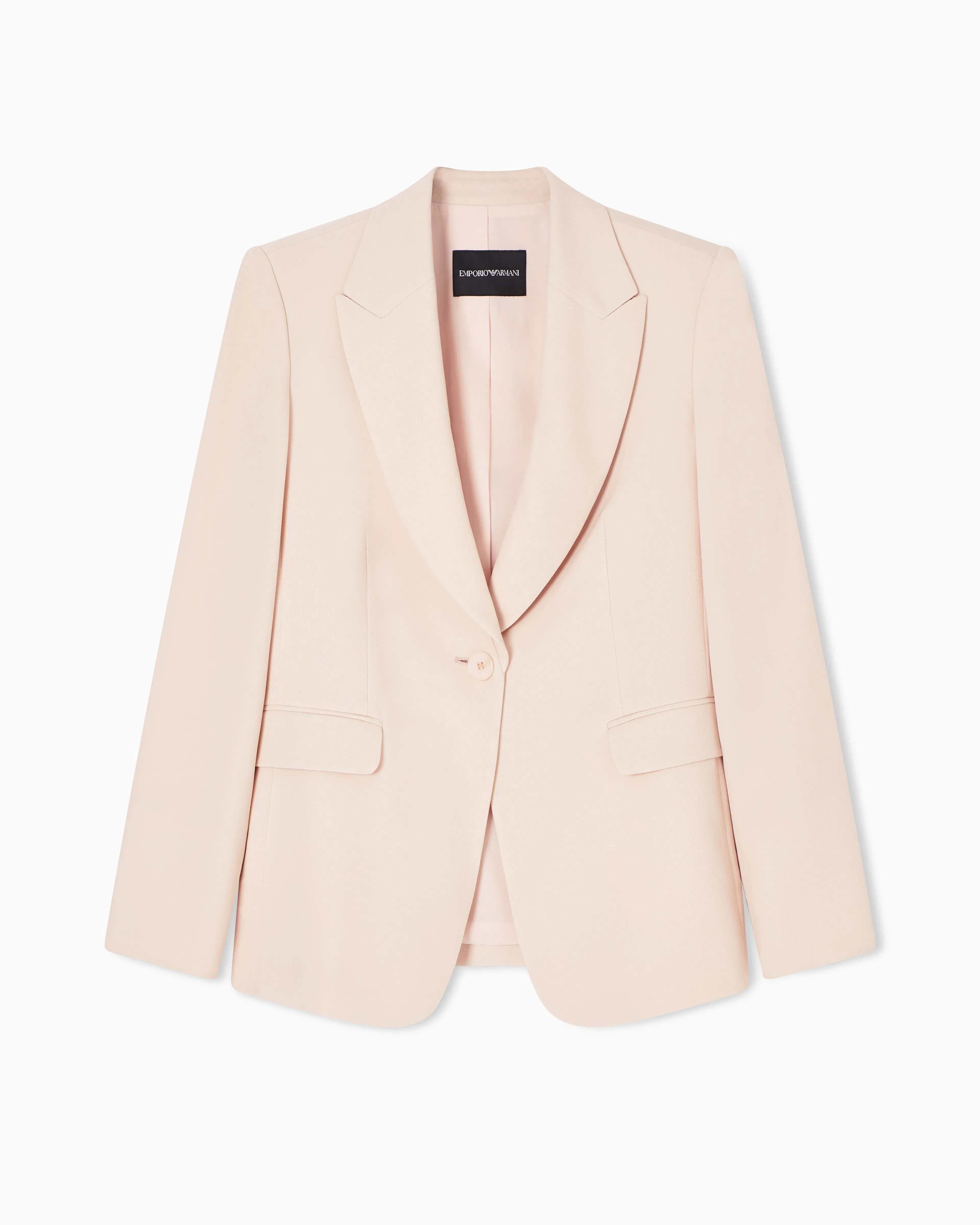 Emporio Armani Single-breasted jacket in technical gabardine