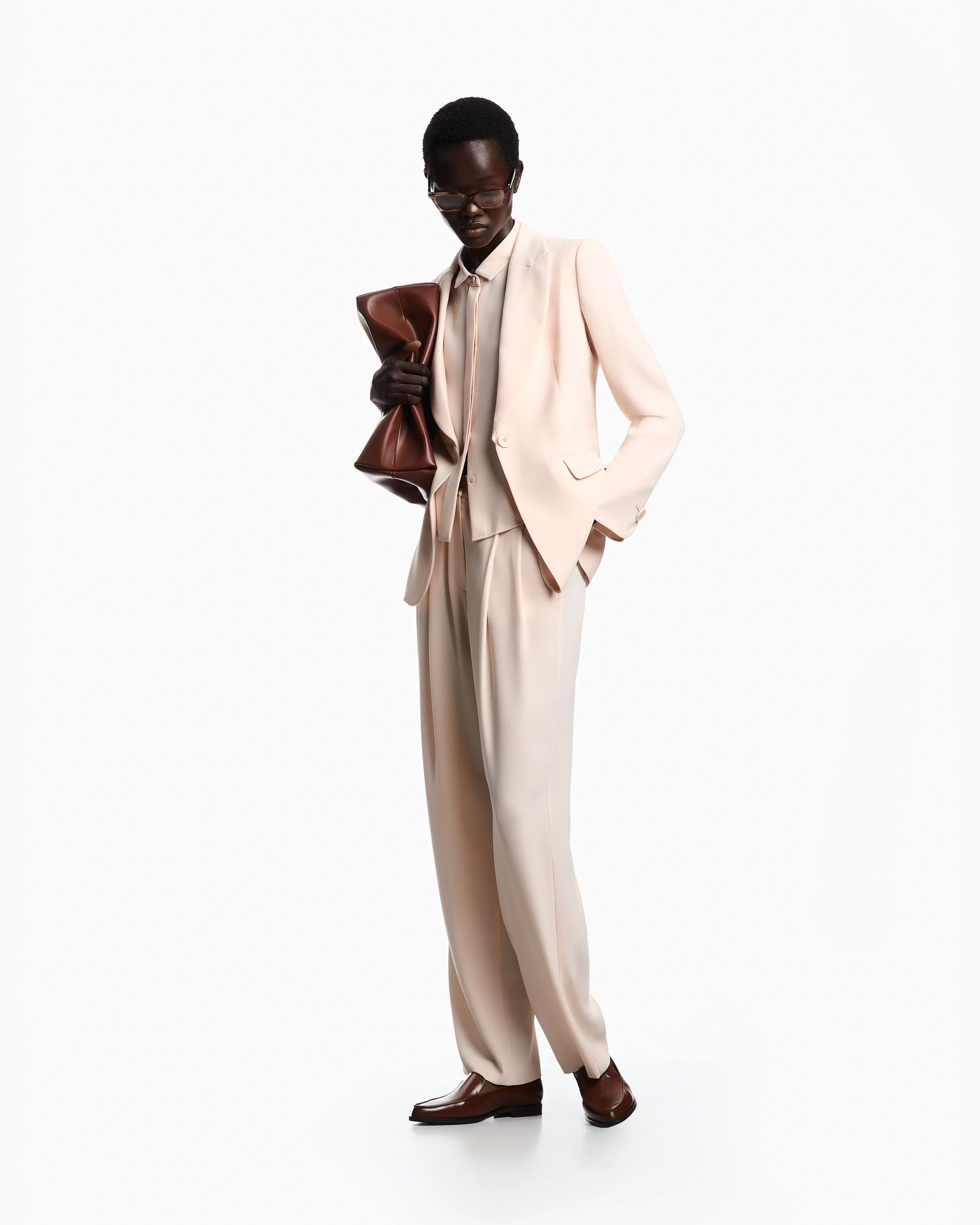 Emporio Armani Single-breasted jacket in technical gabardine