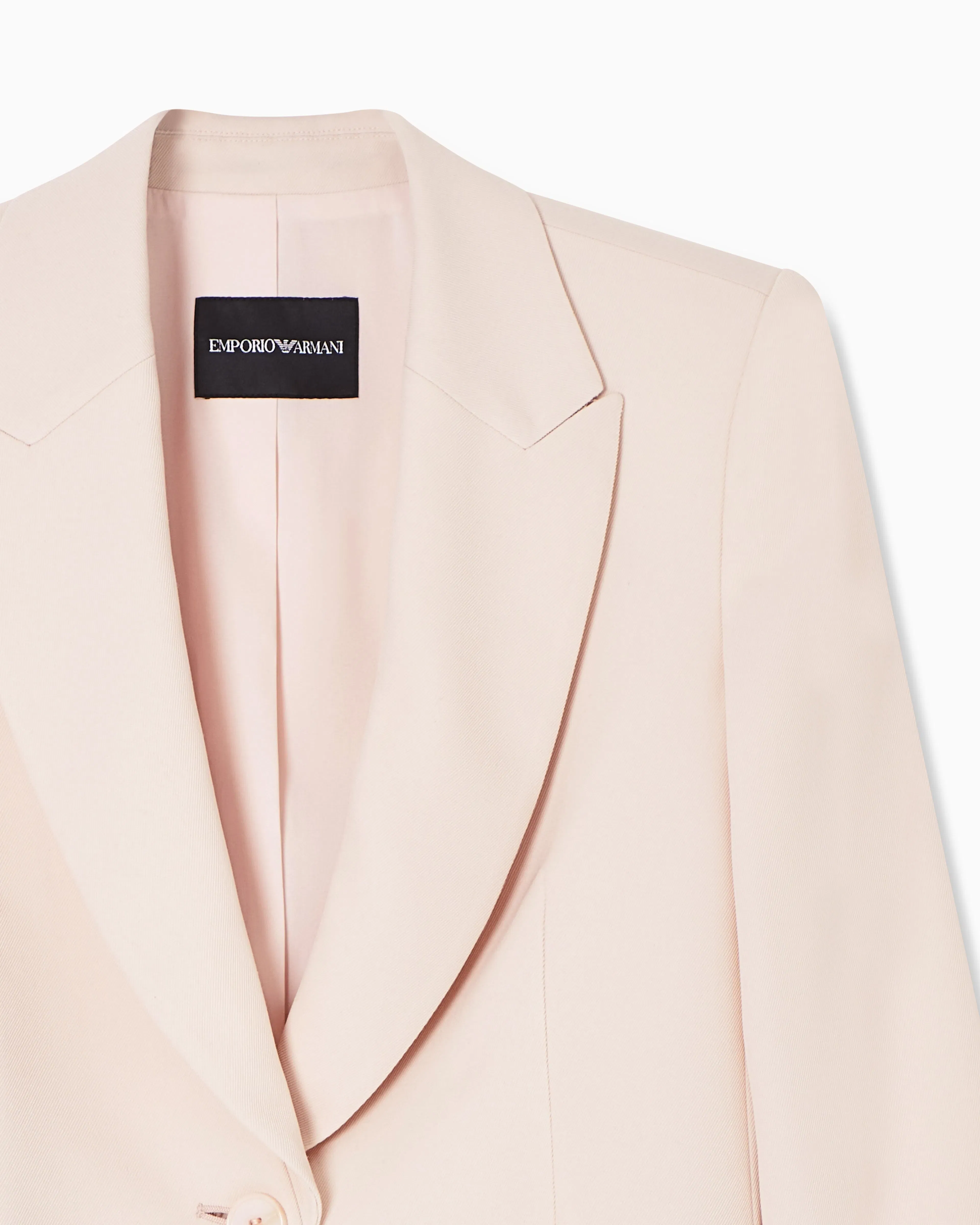 Emporio Armani Single-breasted jacket in technical gabardine