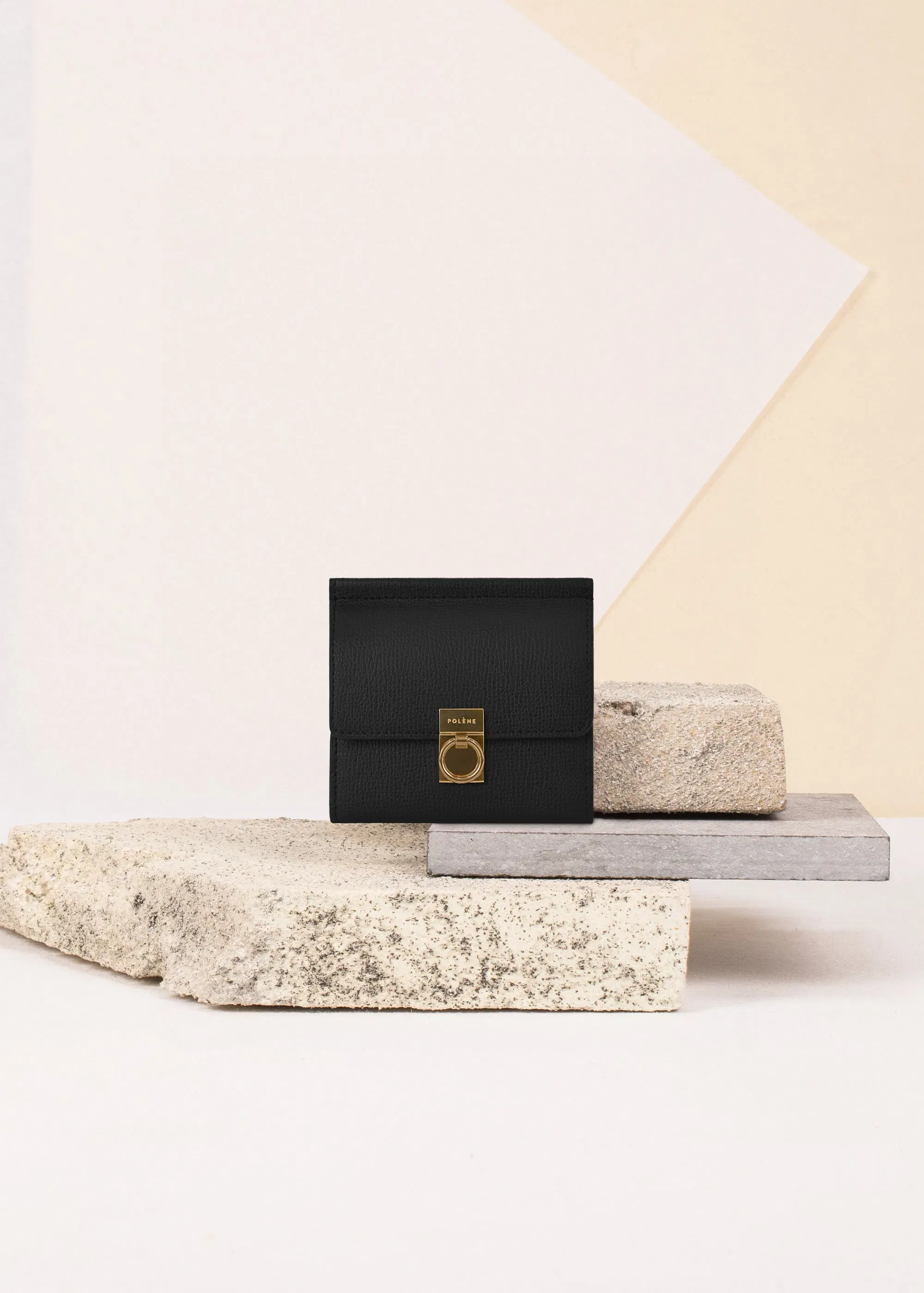 Polene Numero Sept Wallet Textured Black