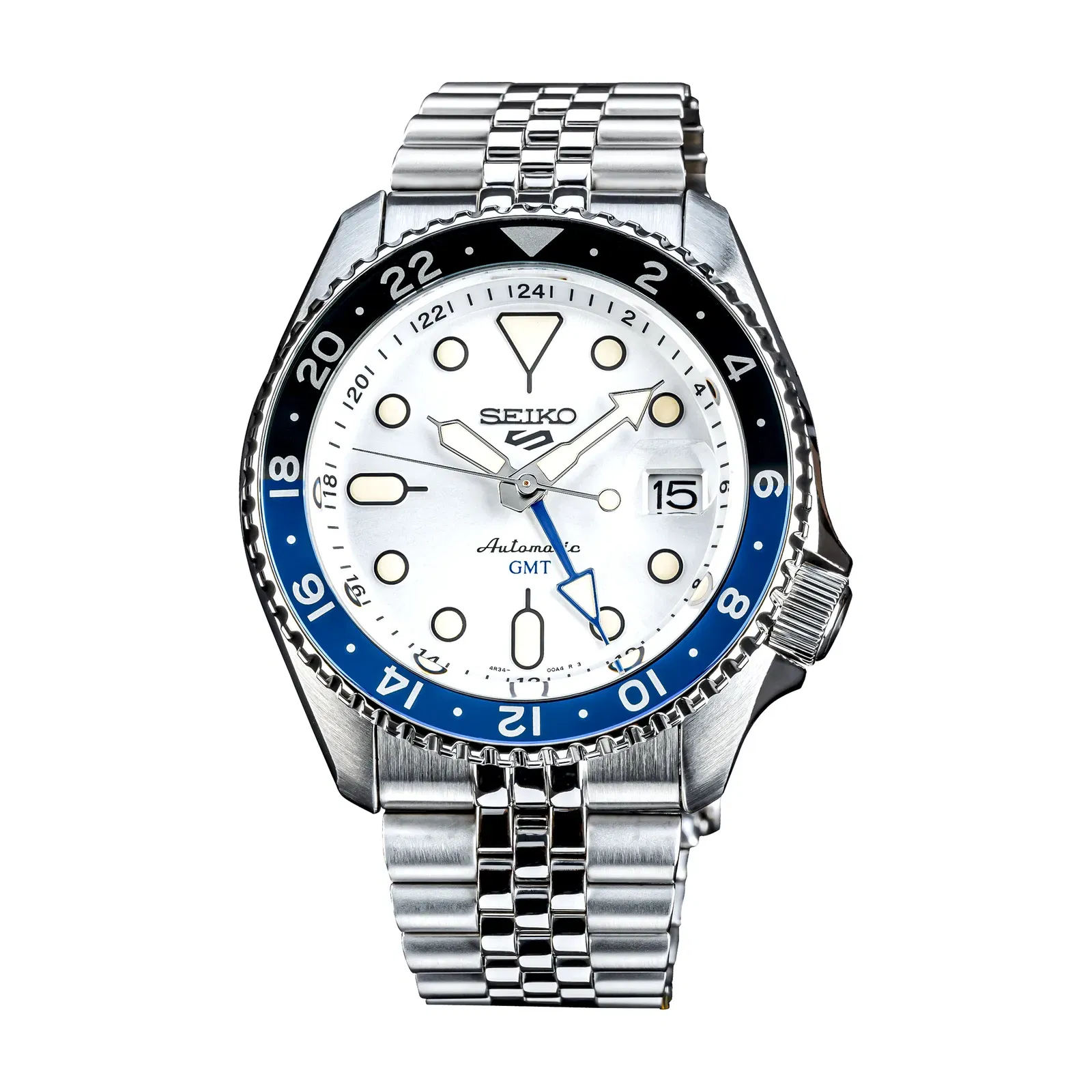 Seiko 5 Sports Skx Gmt Sky Blue, Silver Cloud - White - SSK033K1