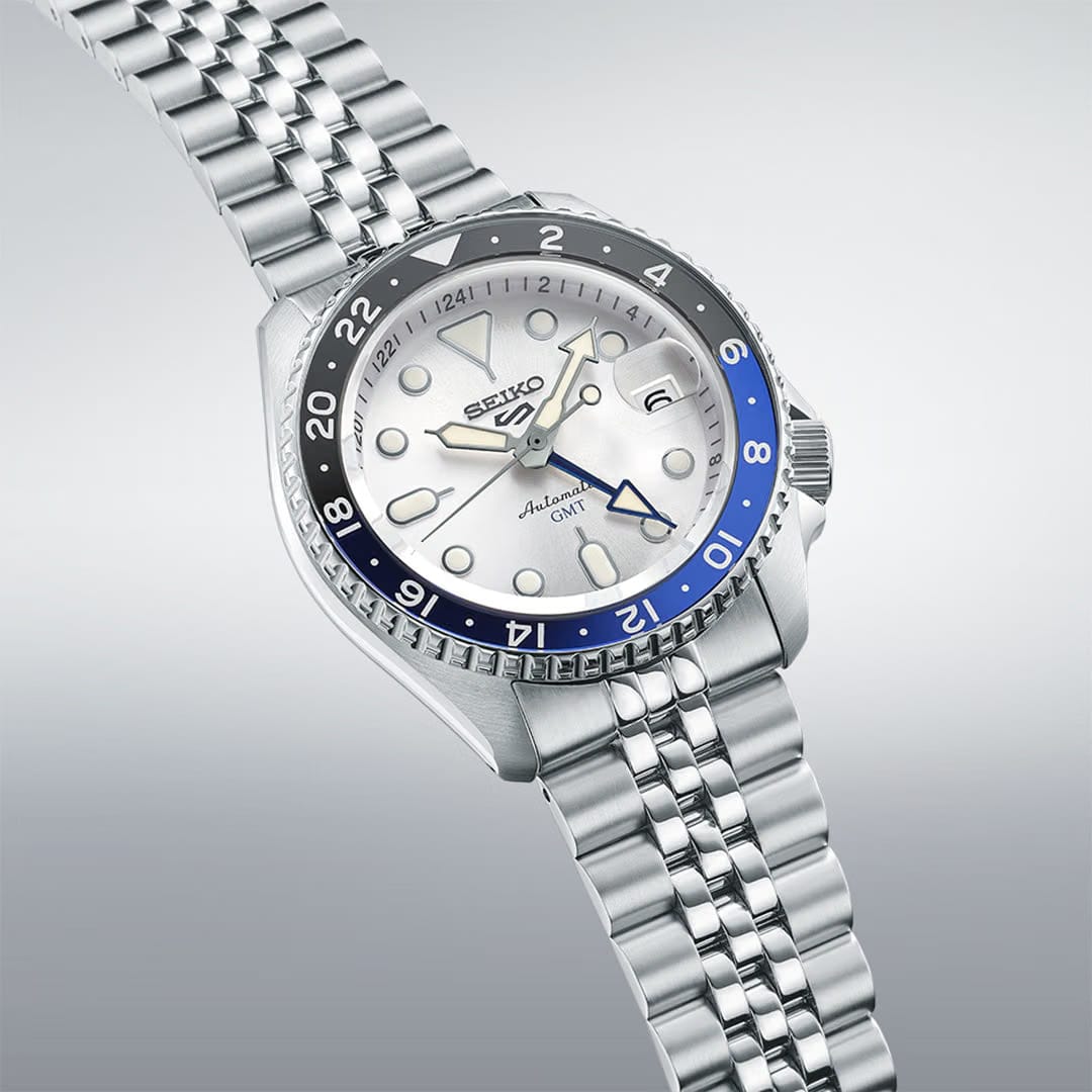 Seiko 5 Sports Skx Gmt Sky Blue, Silver Cloud - White - SSK033K1
