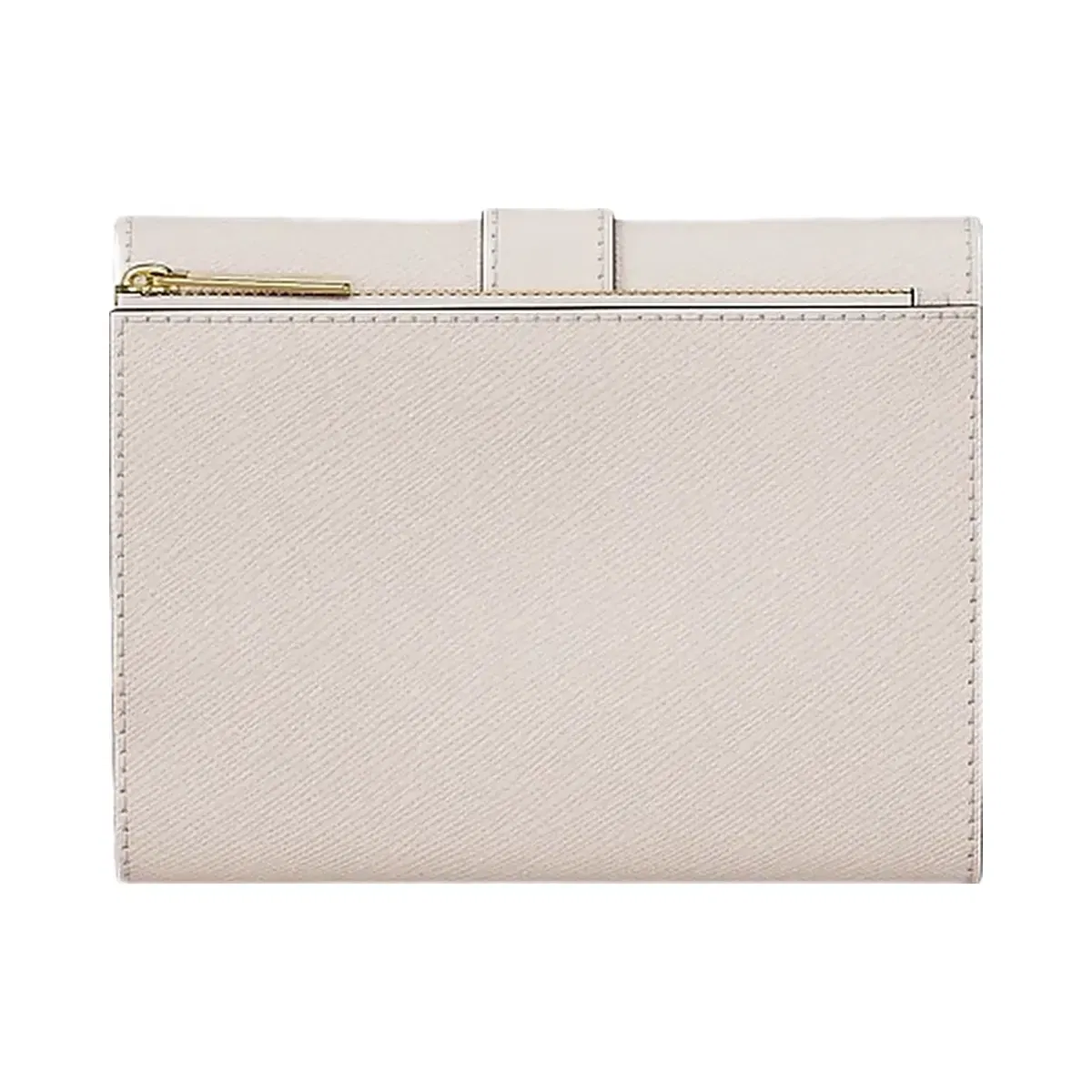 Michael Kors Greenwich Medium Saffiano Leather Trifold Wallet Lt Cream