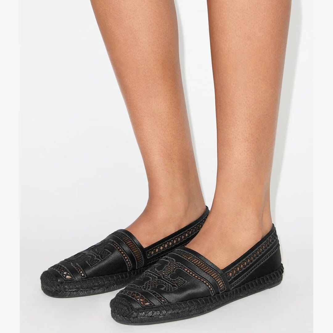 Tory Burch Open Weave Espadrille PERFECT BLACK